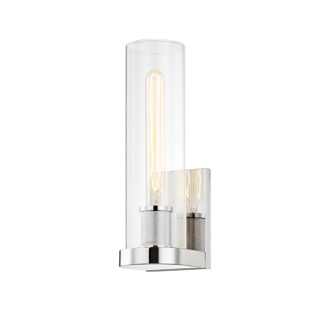 Shown in Polished Nickel finish and Clear Borosilicate shade