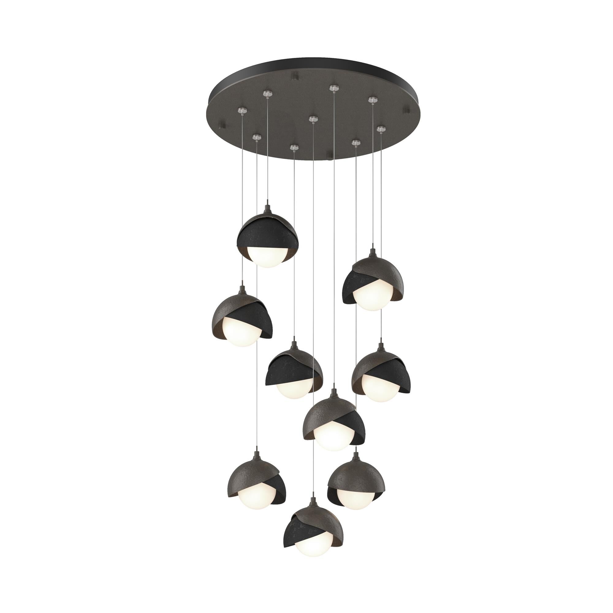 Shown in Dark Smoke finish and Opal (Gg) glass and Black (10) accent