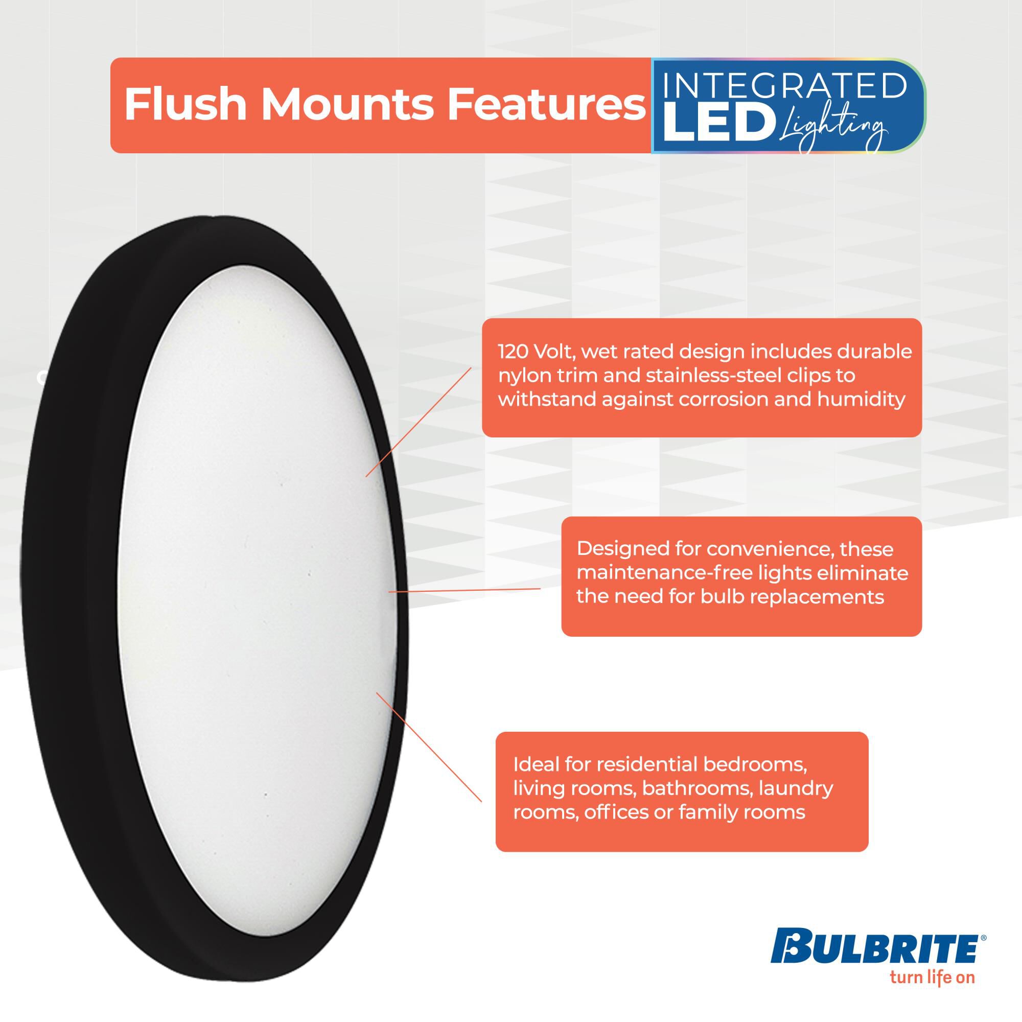 7 Inch Flush Mount by Bulbrite