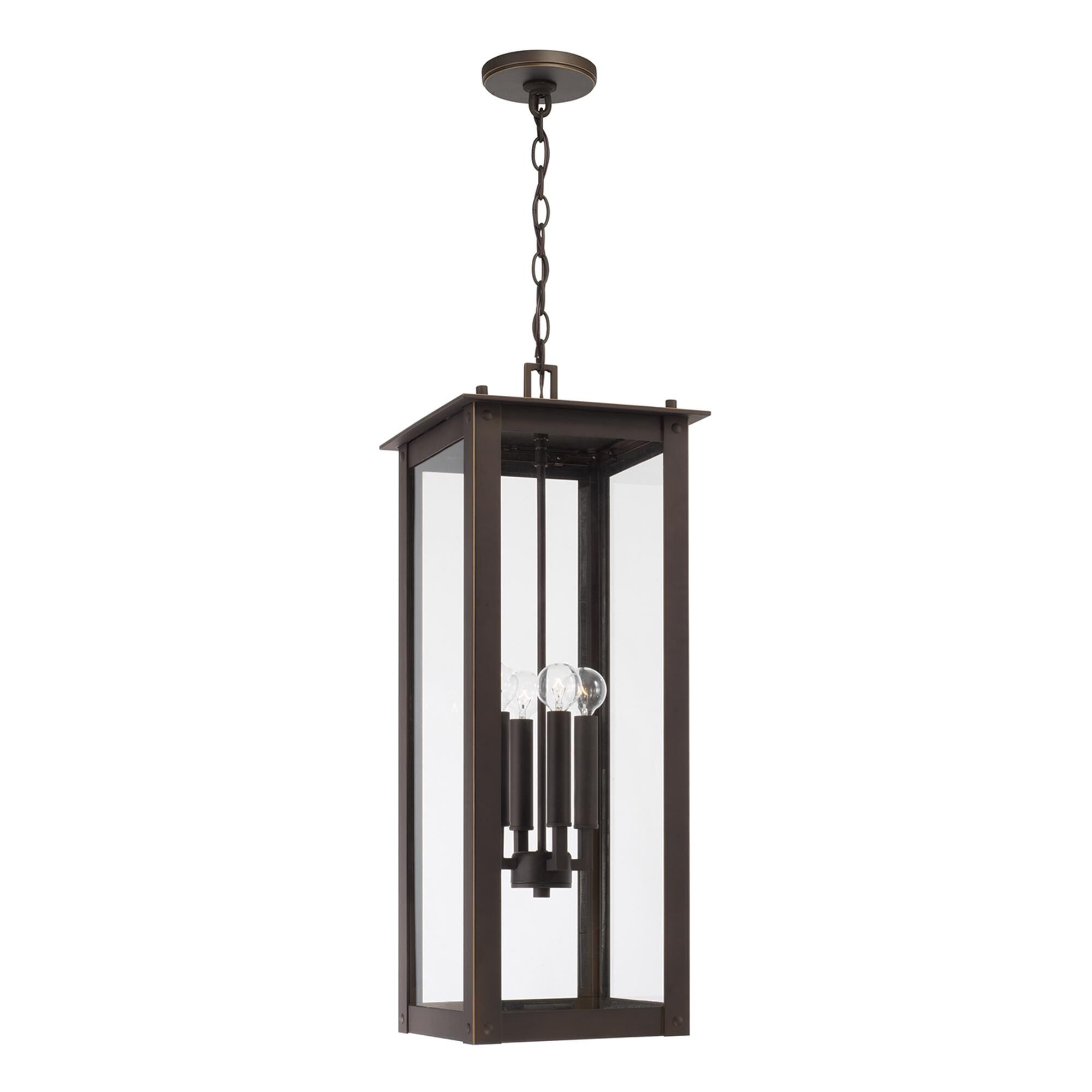 Shown in Oiled Bronze finish and Clear glass