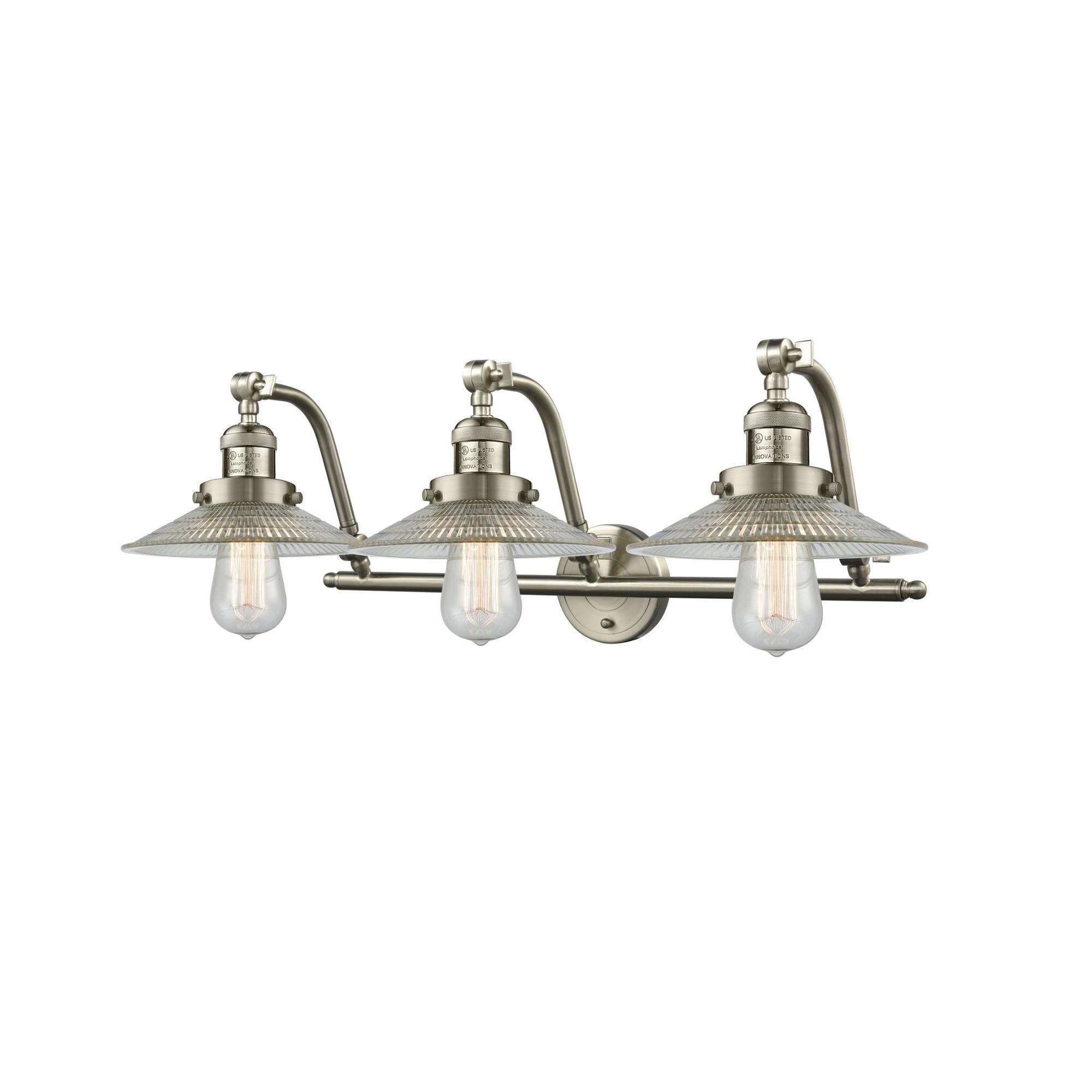 Bruno Marashlian Halophane 28 Inch 3 Light Bath Vanity Light by Innovations Lighting