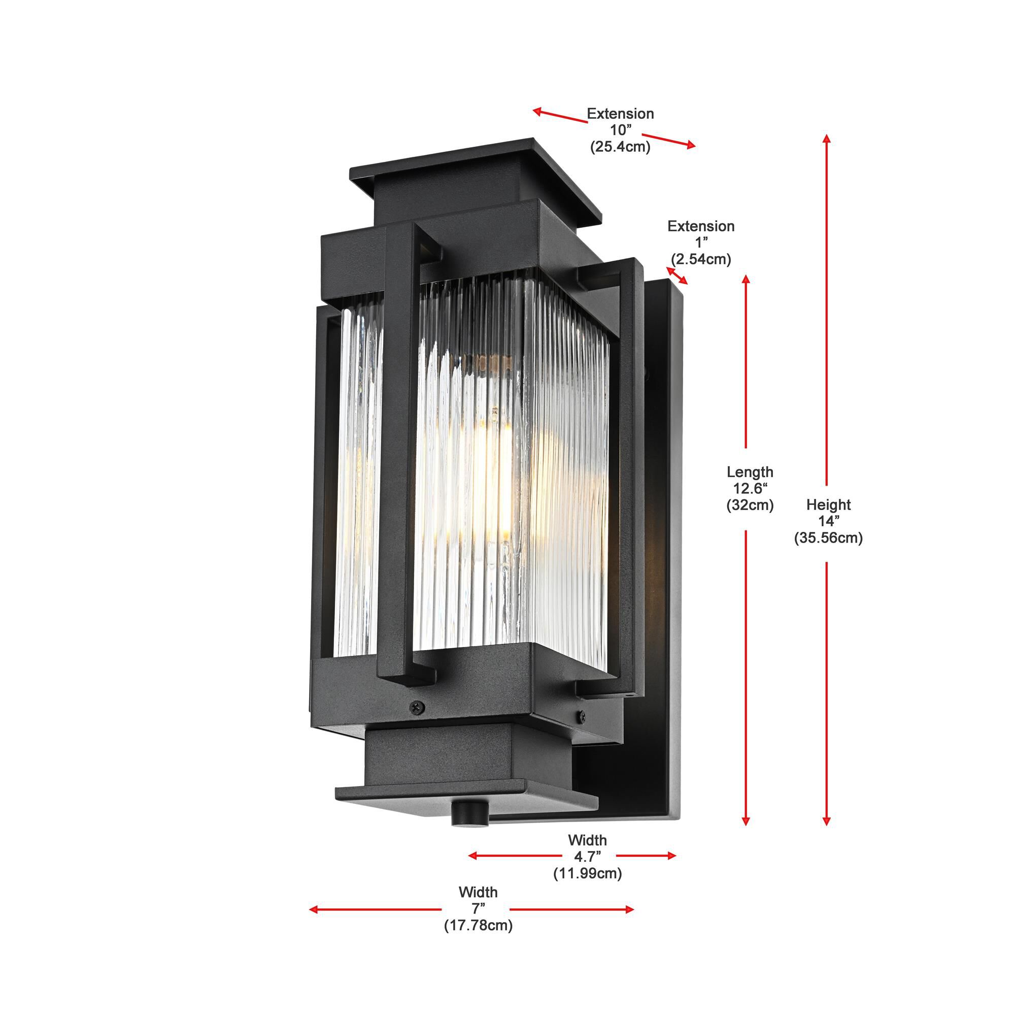 Harlan 7 Inch Outdoor Wall Light by Elegant Lighting