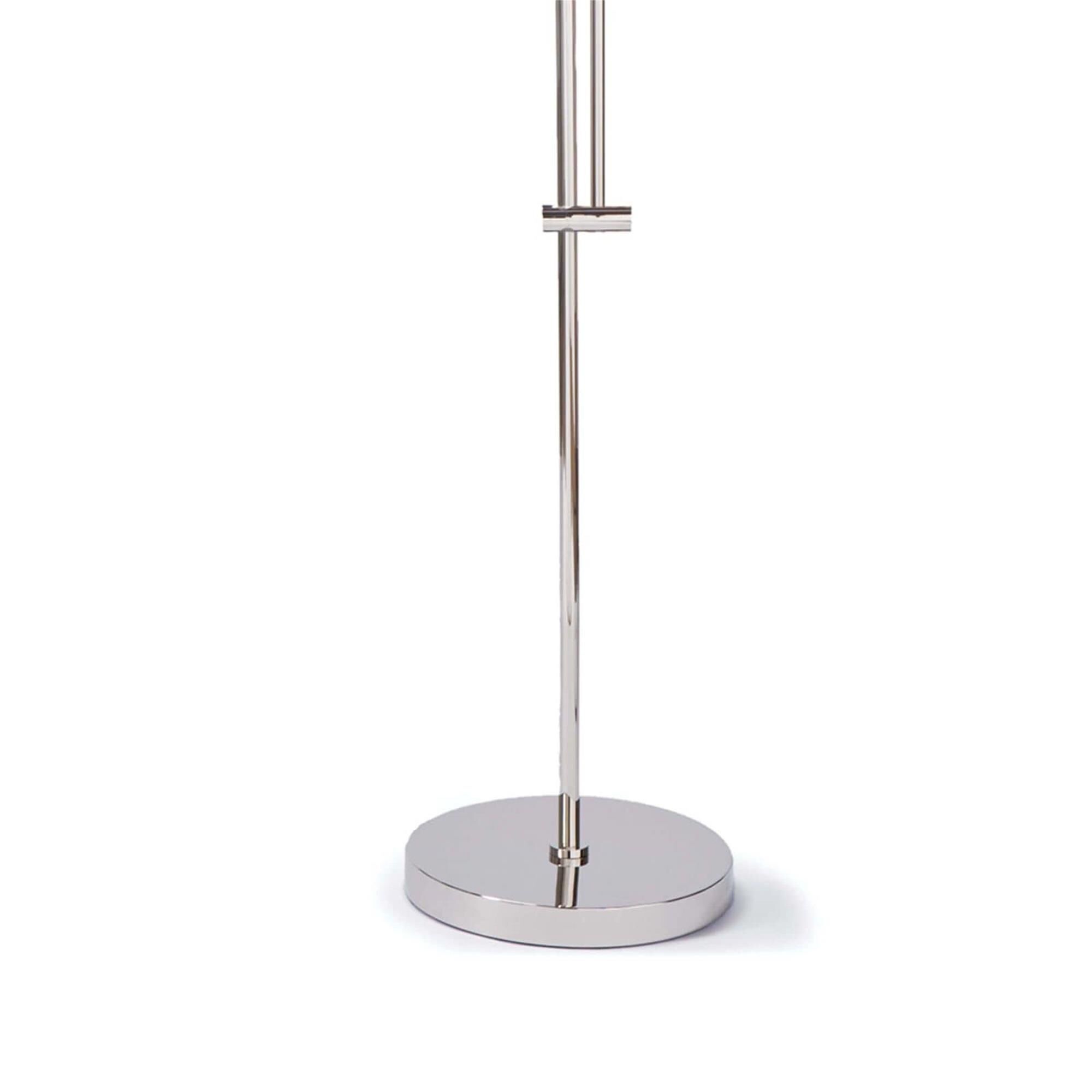 Shown in Polished Nickel finish and Linen shade