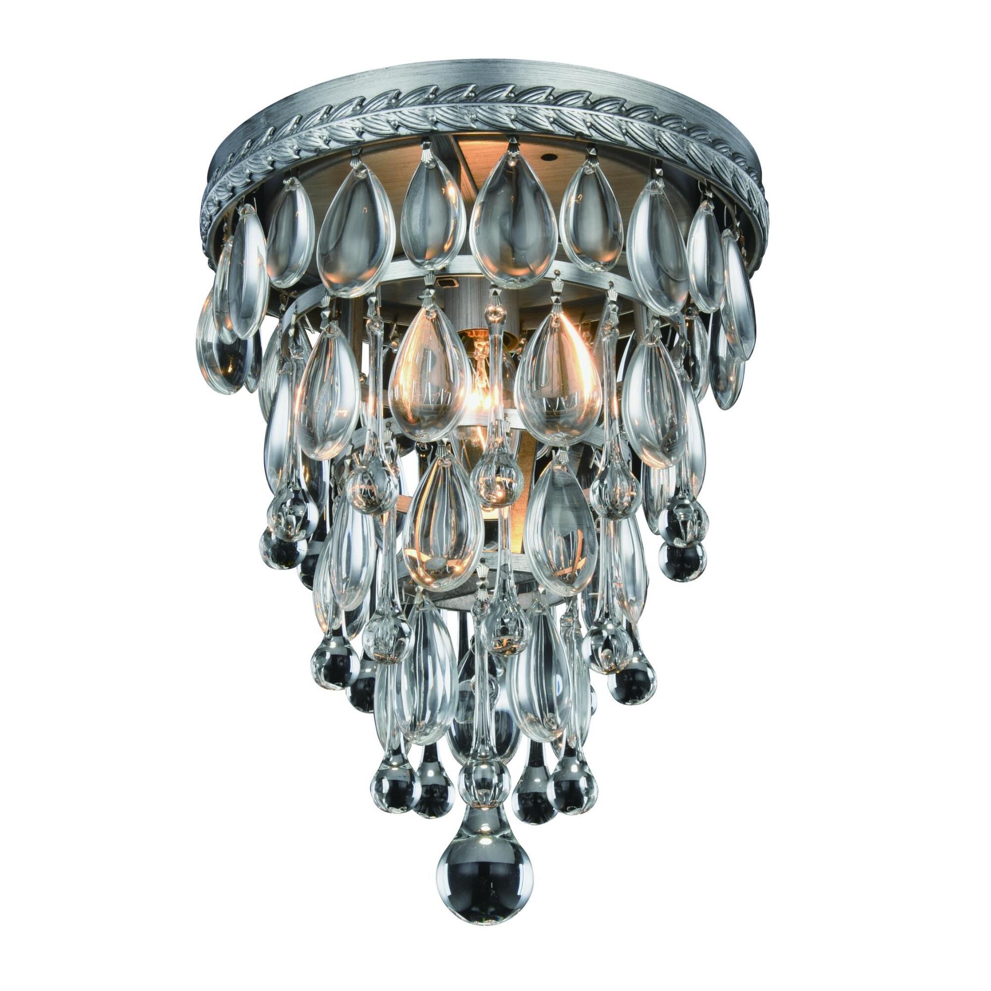 Shown in Antique Silver finish and Royal Cut Clear crystal