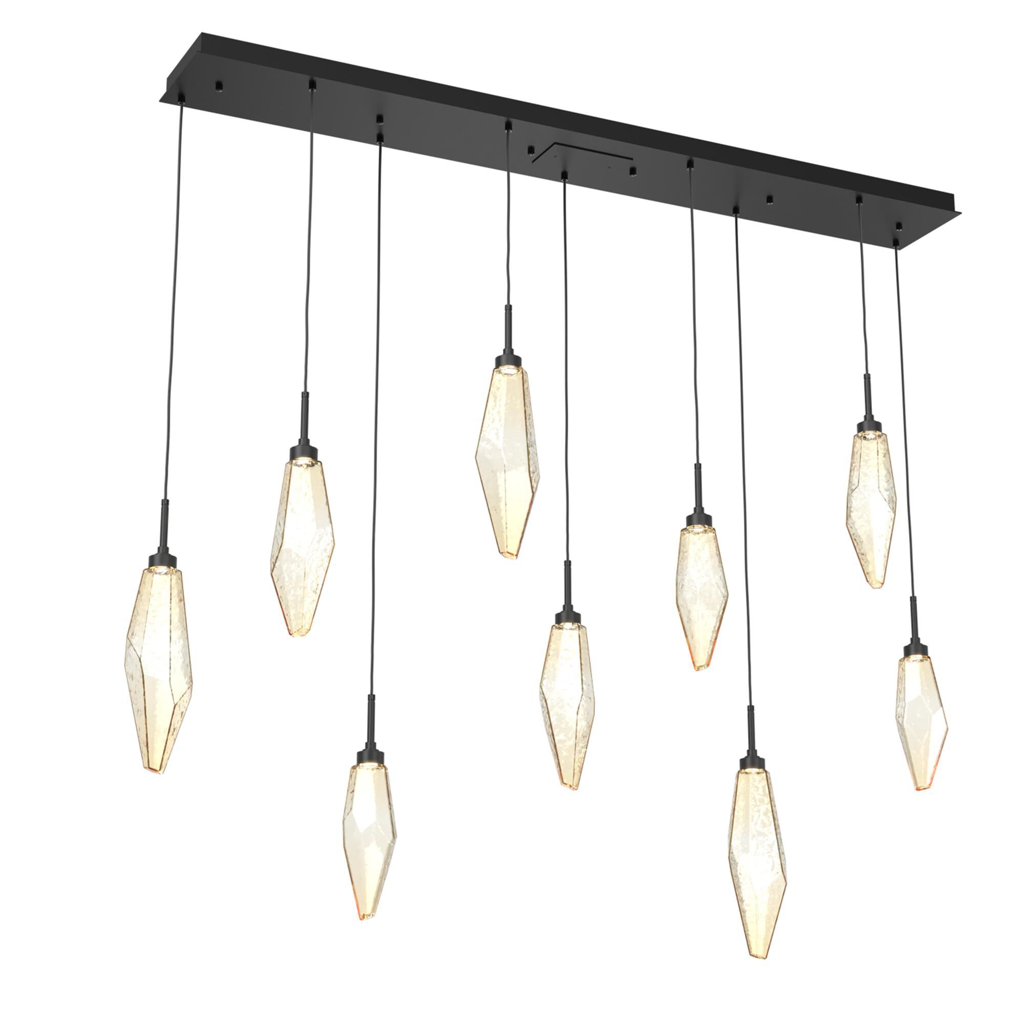 Shown in Matte Black finish and Chilled Amber glass