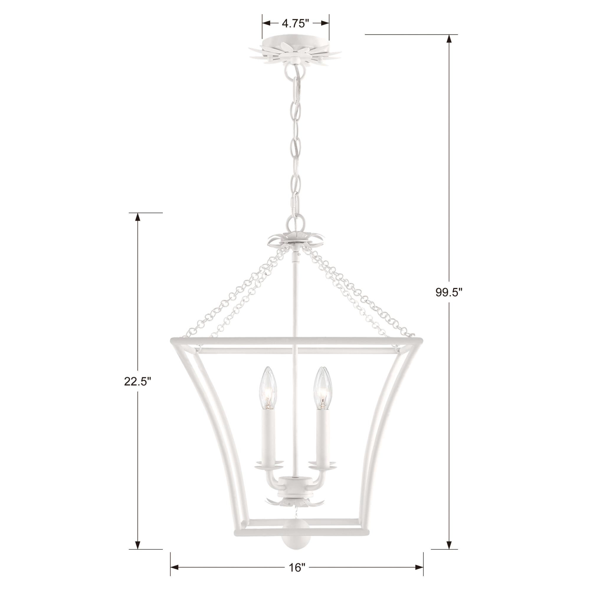 Broche 16 Inch Cage Pendant by Crystorama