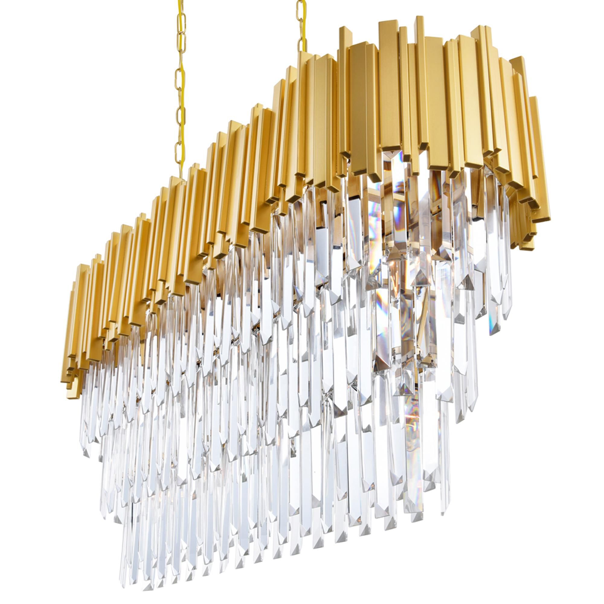 Shown in Medallion Gold finish and K9 Clear crystal