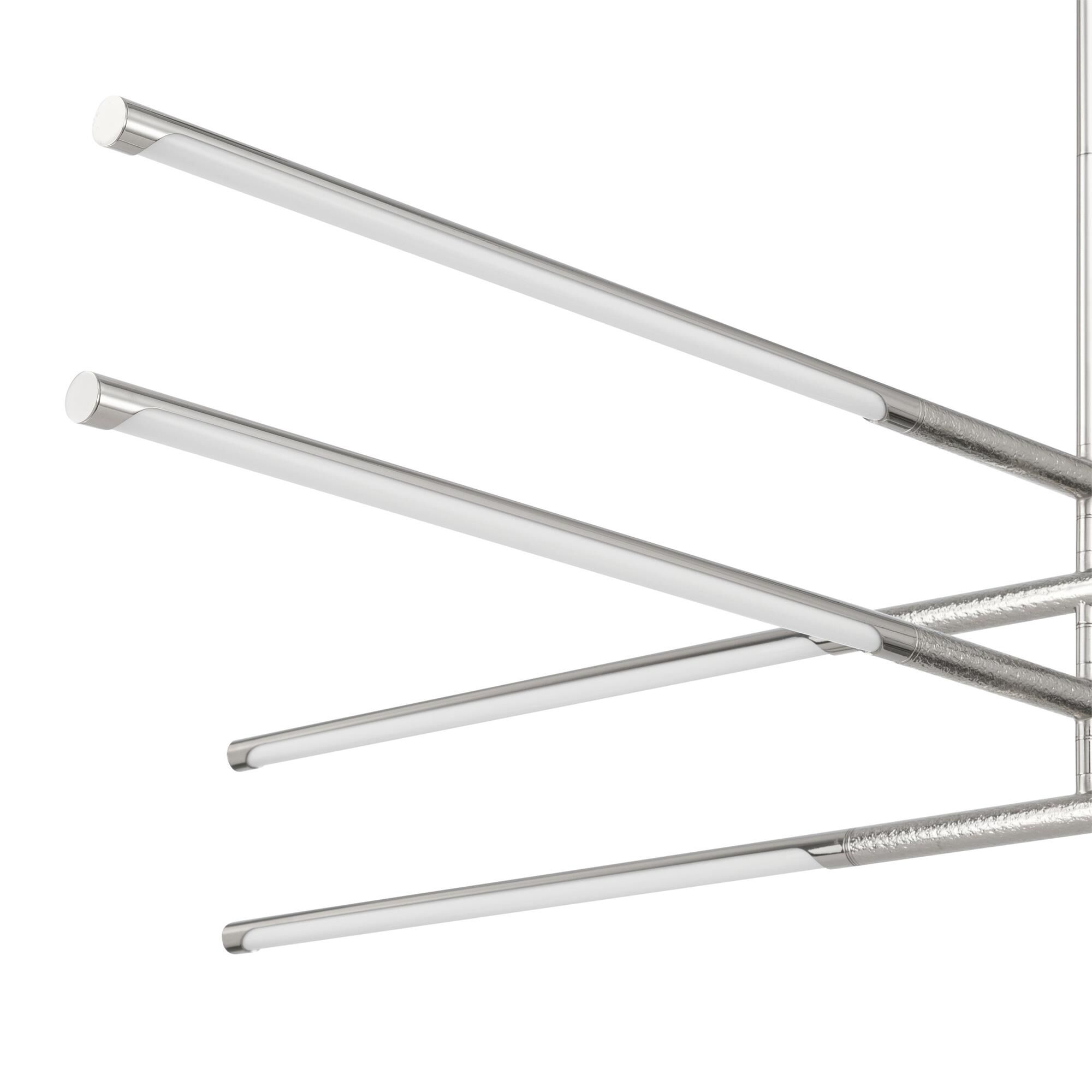 Shown in Polished Nickel finish and White glass