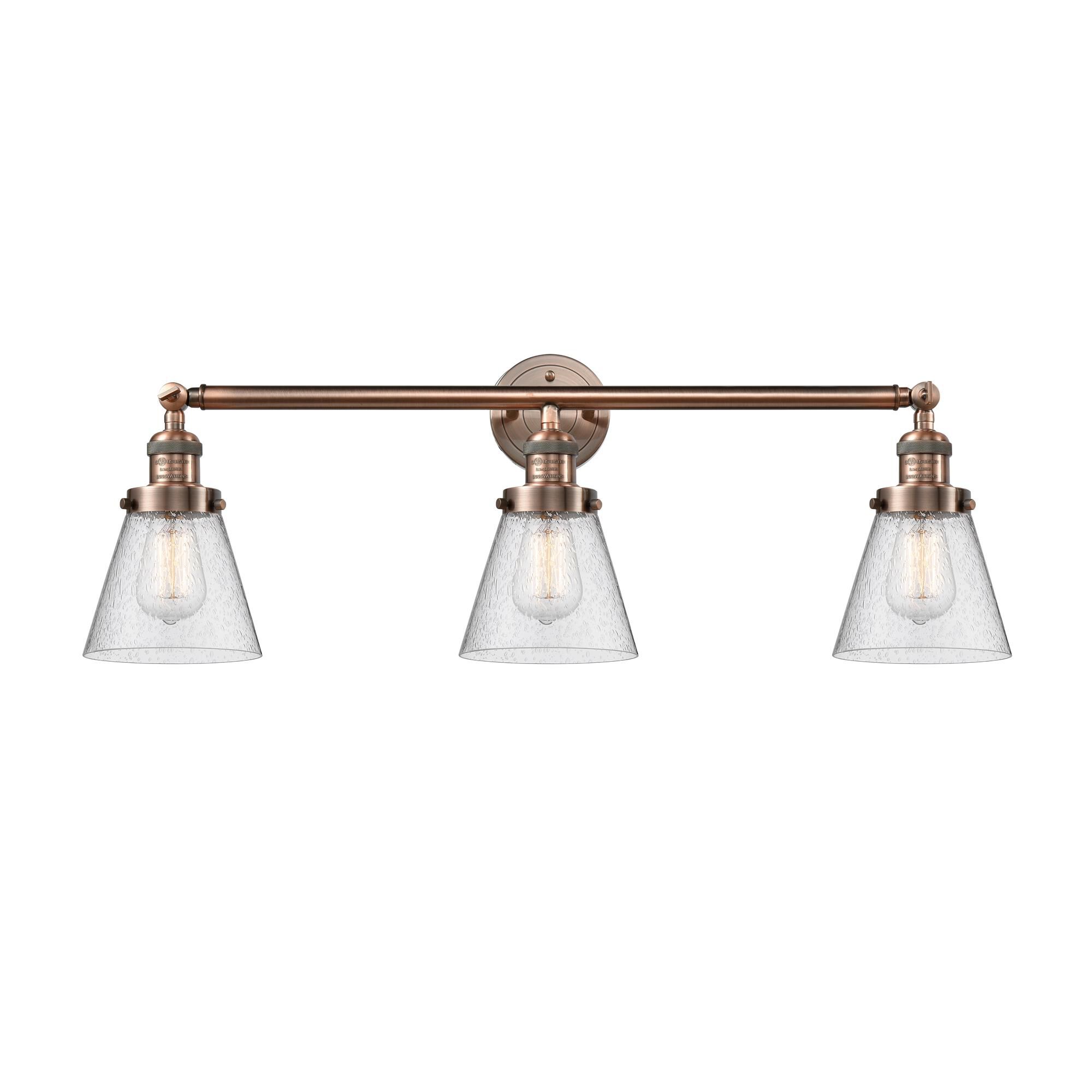 Shown in Antique Copper finish and Seedy glass