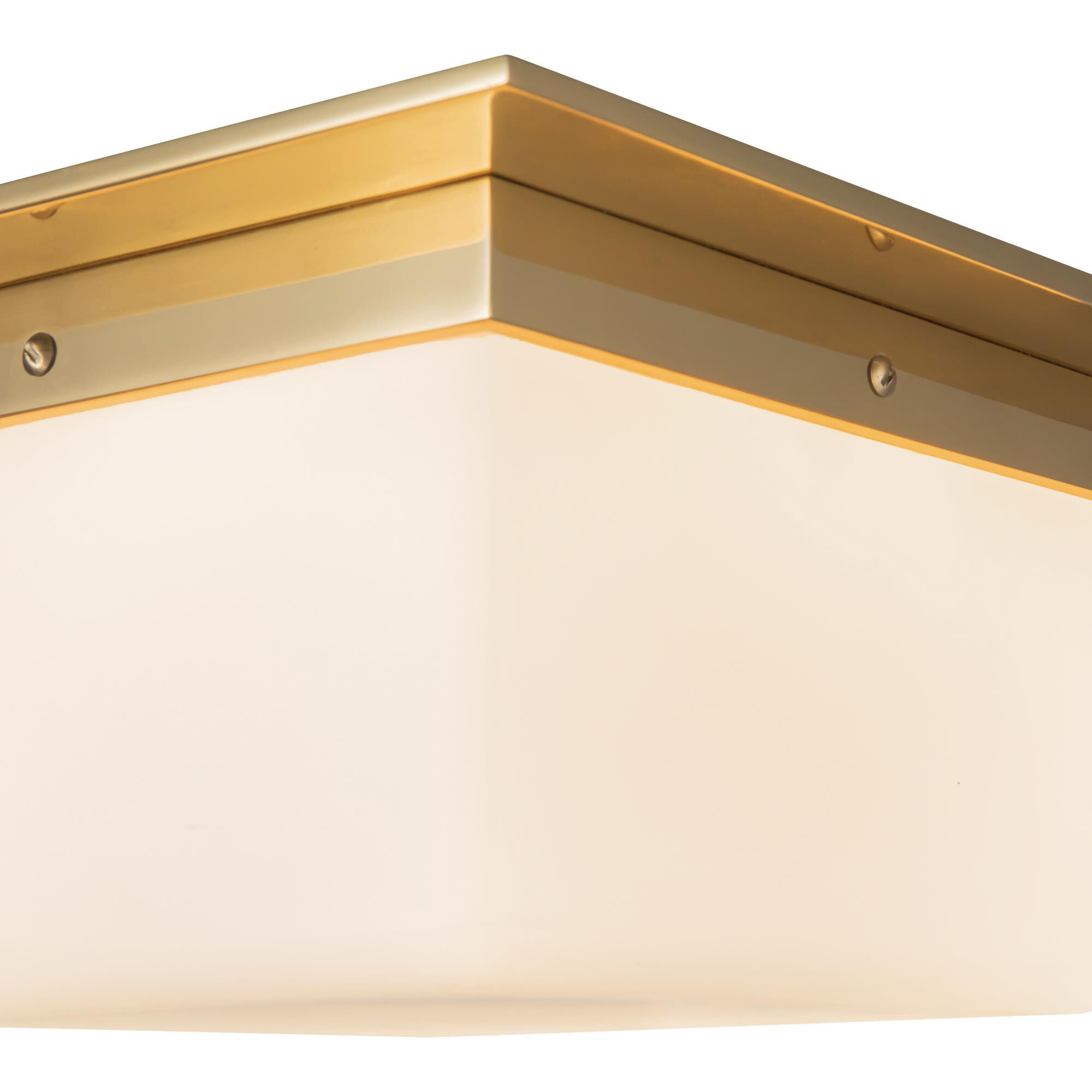 Shown in Patina Brass finish and Matte Opal glass