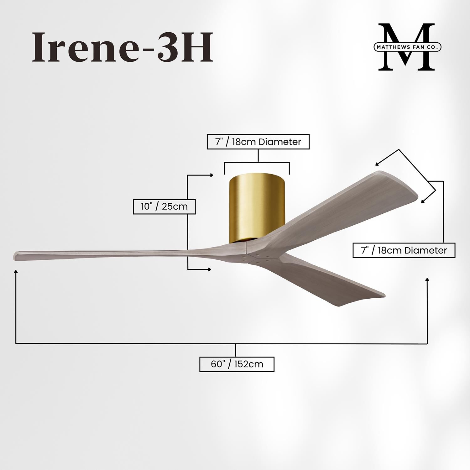 Irene 60 Inch Flush Mount Fan by Matthews Fan Company