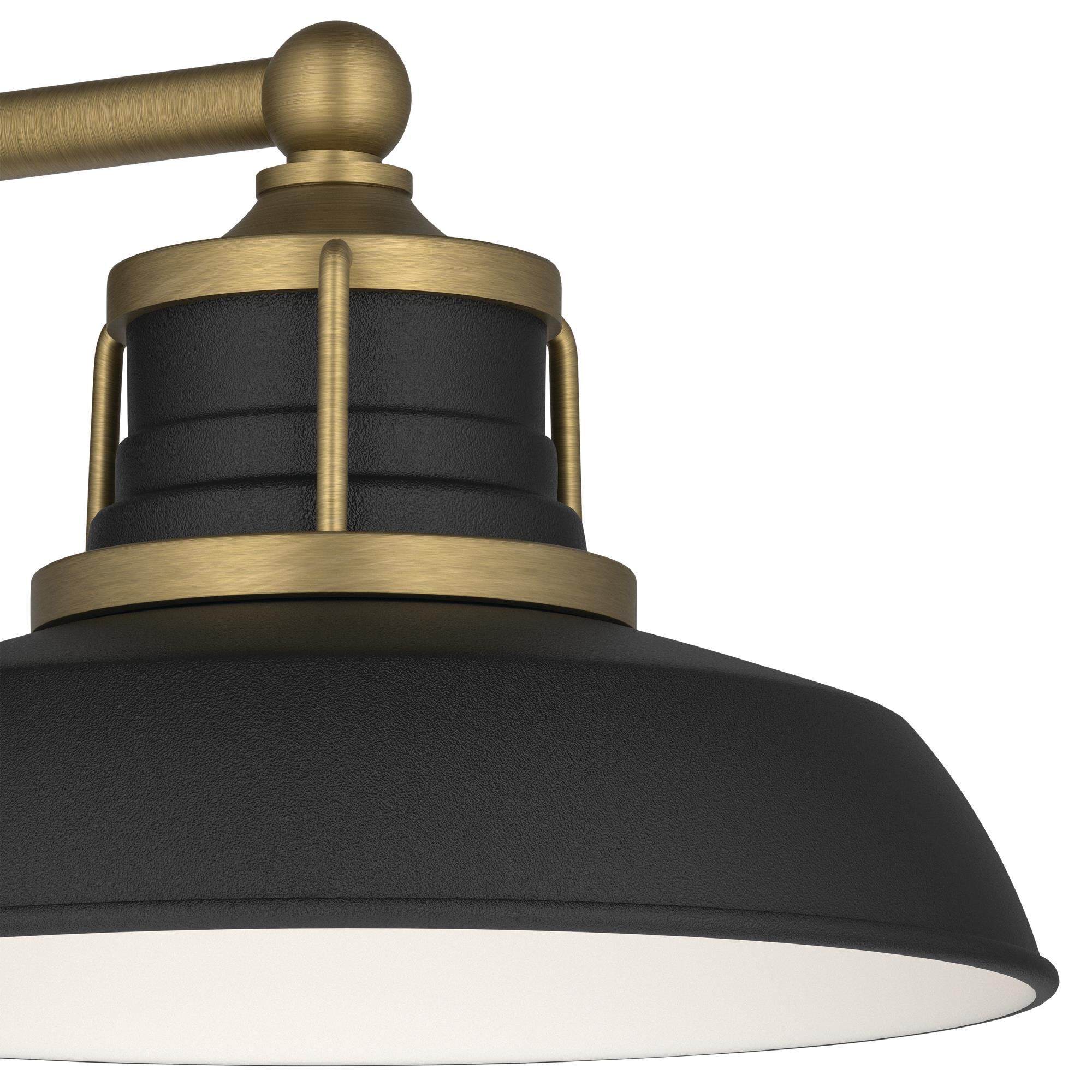 Shown in Natural Brass finish and Metal shade