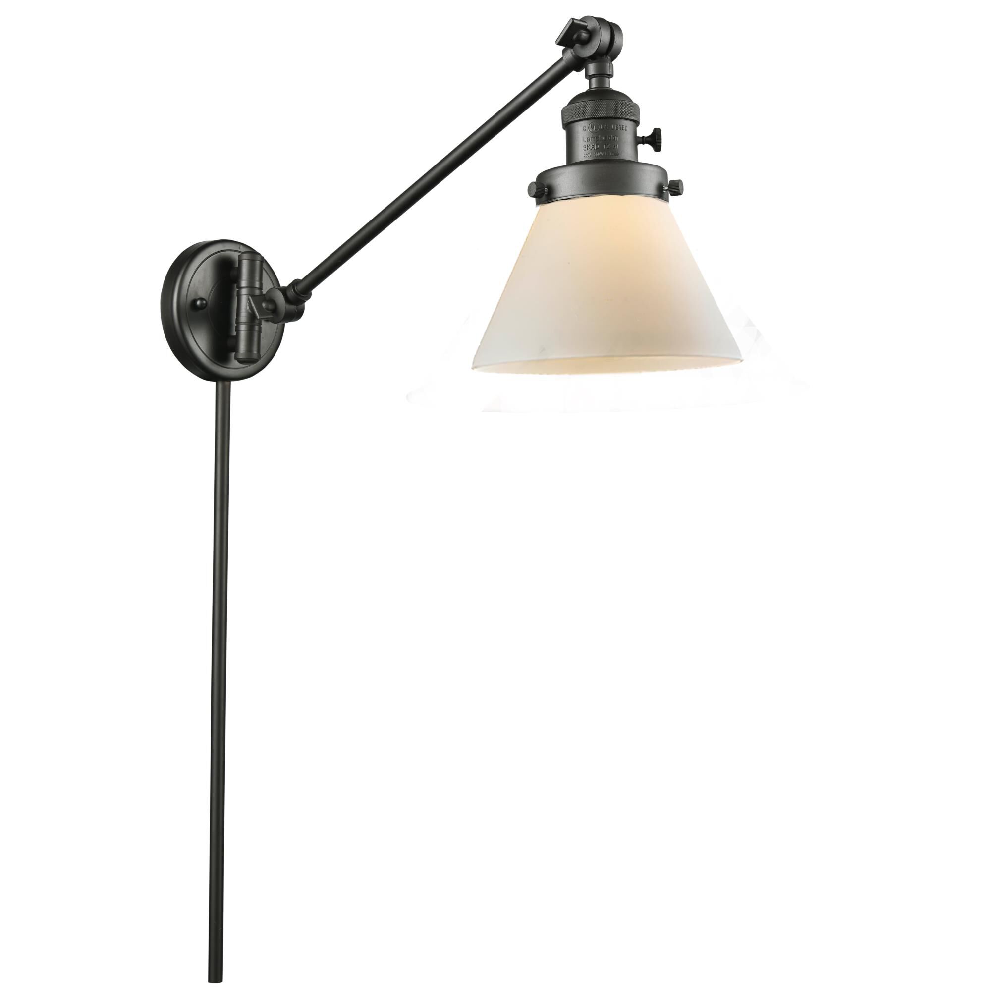 Bruno Marashlian Large Cone Wall Swing Lamp by Innovations Lighting