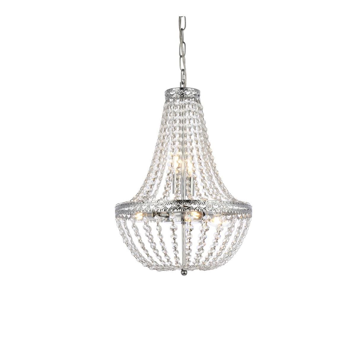 Valeria 14 Inch 5 Light Mini Chandelier by Elegant Lighting