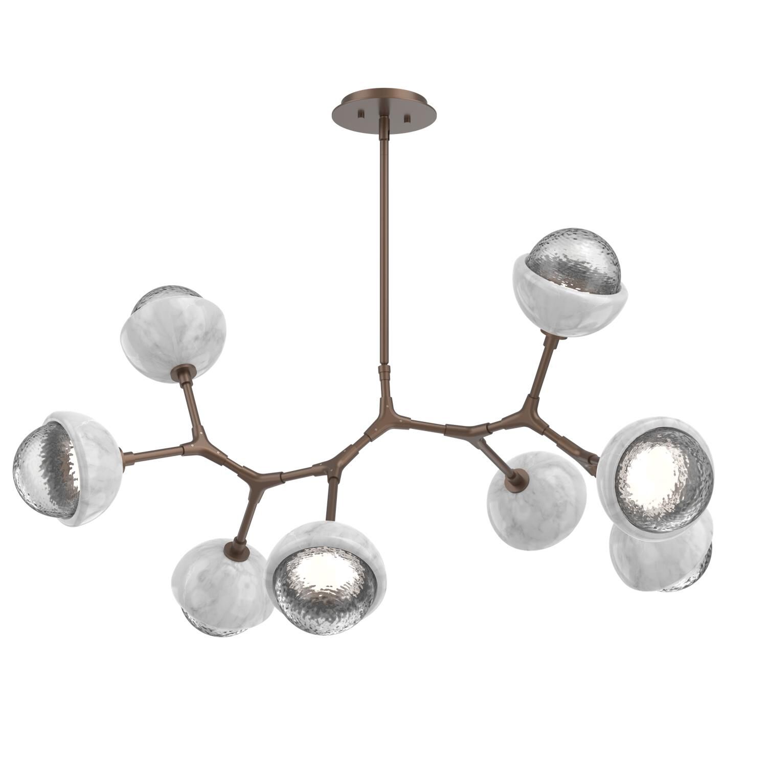 Levi Wilson Cabochon 38 Inch Linear Suspension Light by Hammerton Studio