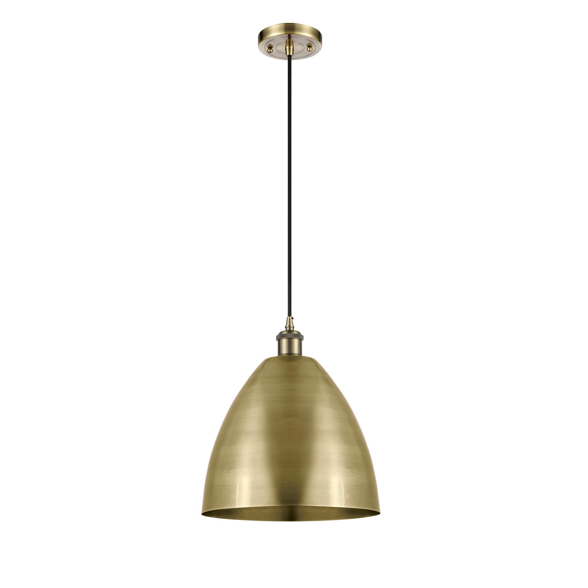 Shown in Antique Brass finish and Clear glass and Antique Brass Ballston Dome shade