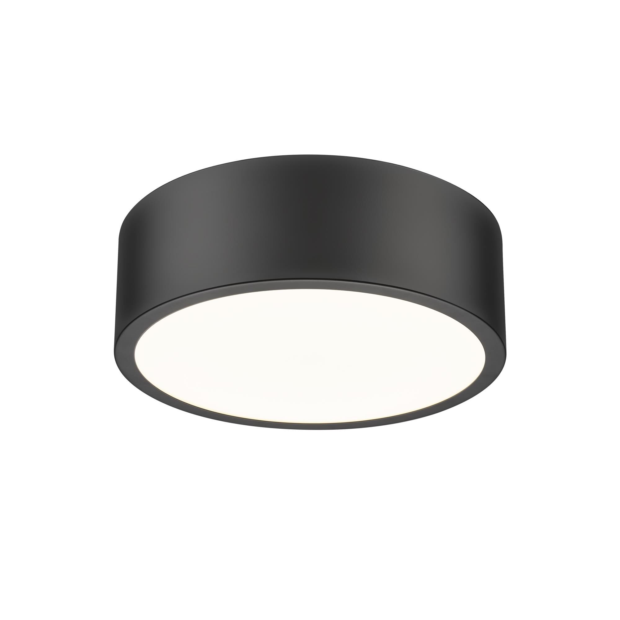 Shown in Matte Black finish and Frosted glass and Frosted shade