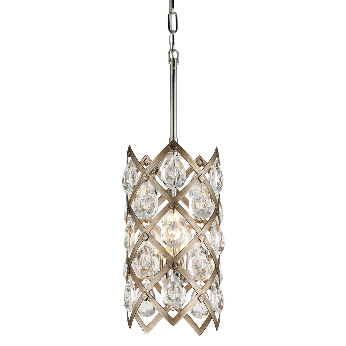 Shown in Vienna Bronze finish and Clear crystal and Clear glass and Crystal shade