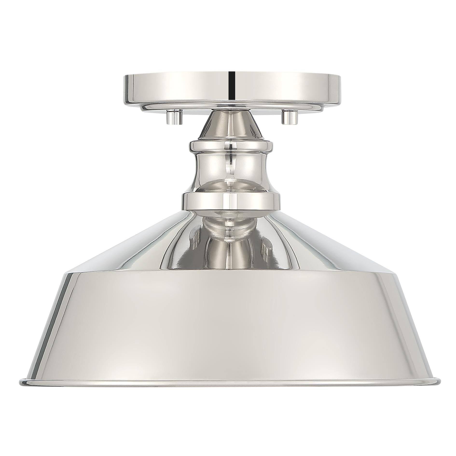 Shown in Polished Nickel finish and Metal shade