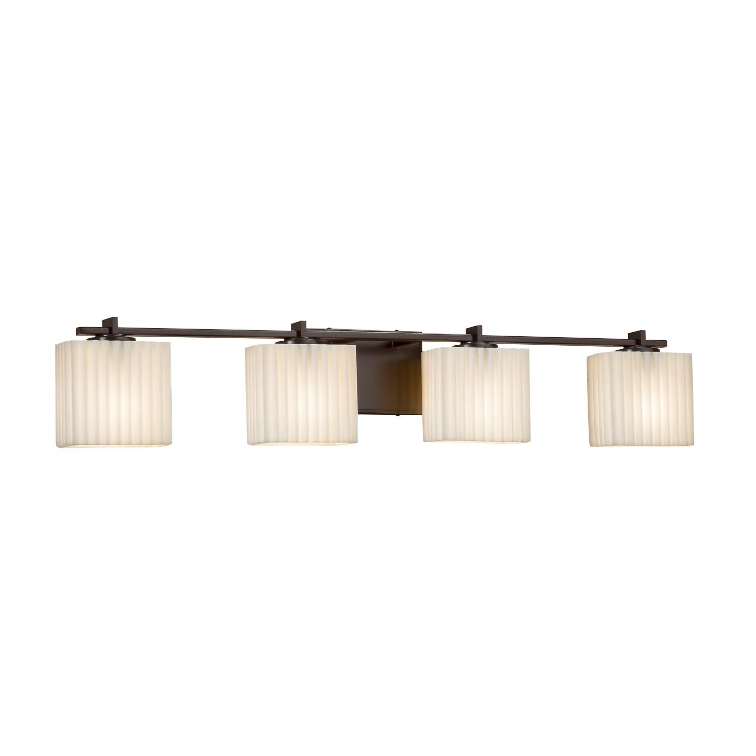Porcelina 35 Inch 4 Light Bath Vanity Light by Justice Design Group