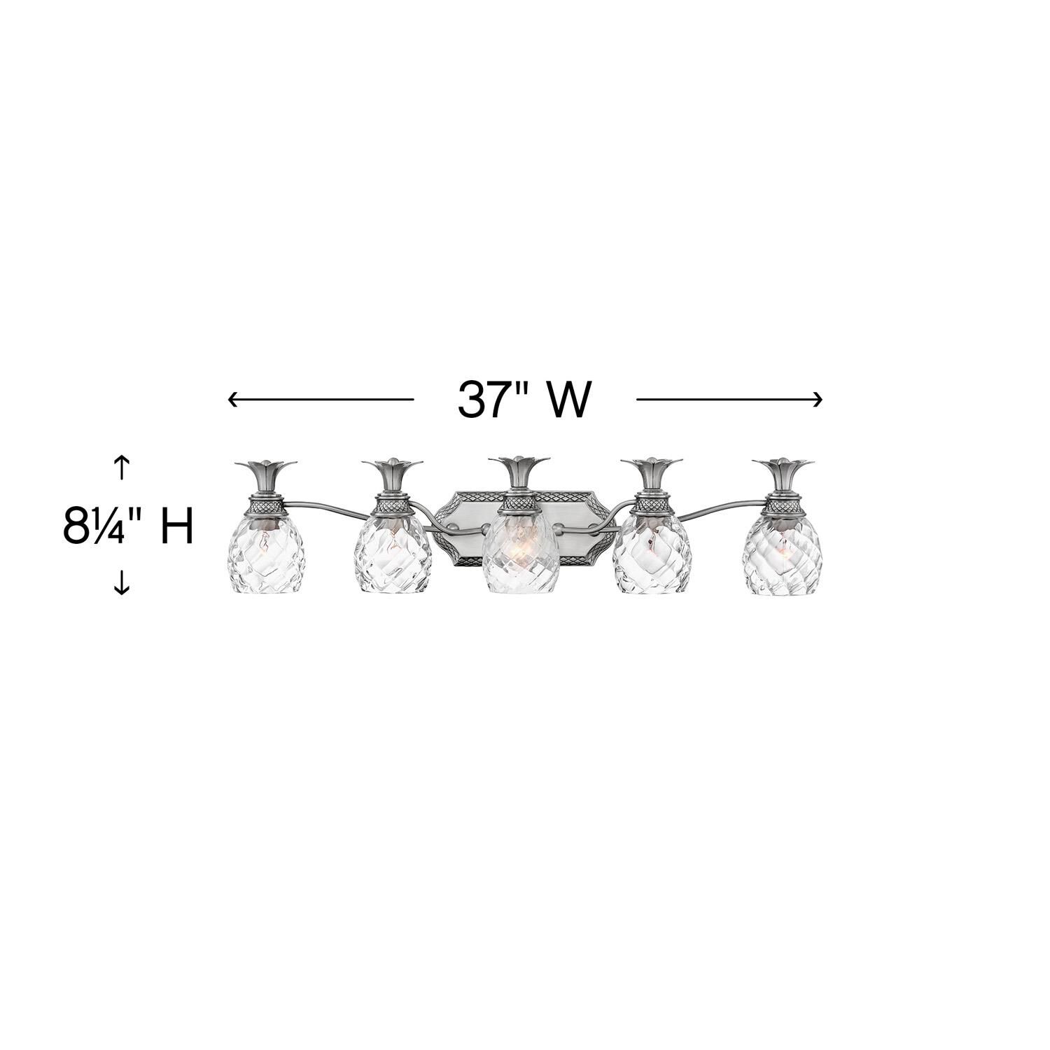 Plantation 37 Inch 5 Light Bath Vanity Light by Hinkley Lighting