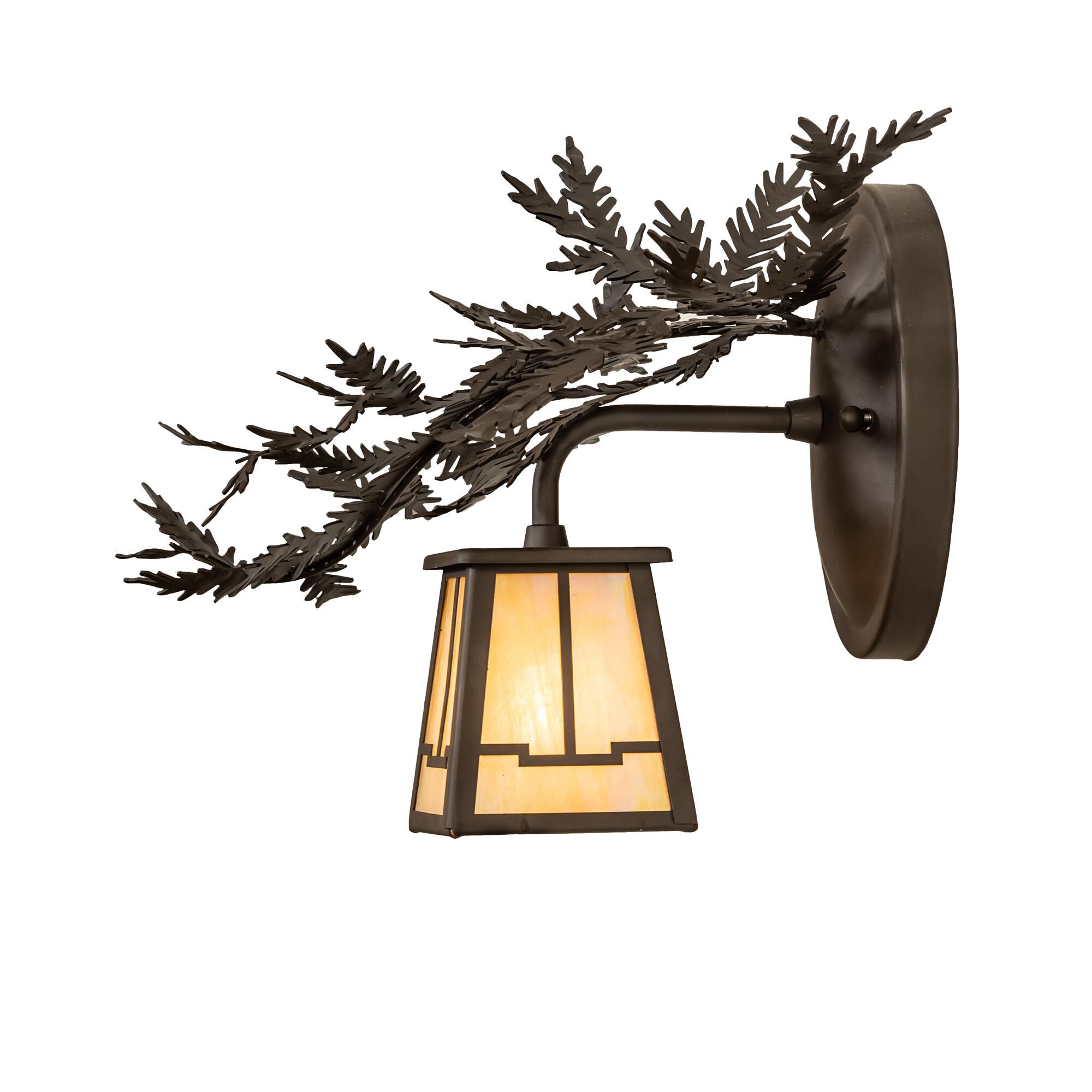 Meyda Lighting Pine Branch 9 Inch Tall LED Outdoor Wall Light