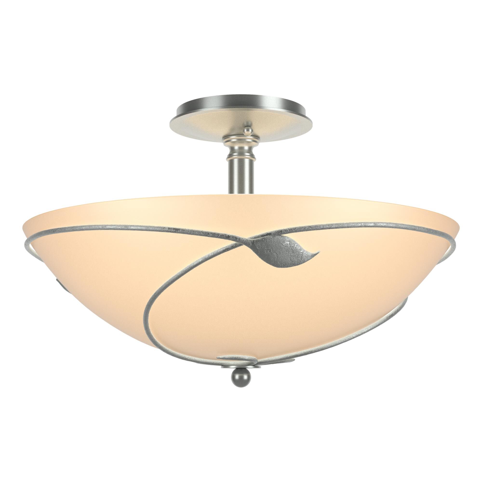 Forged Leaves 16 Inch 3 Light Semi Flush Mount by Hubbardton Forge