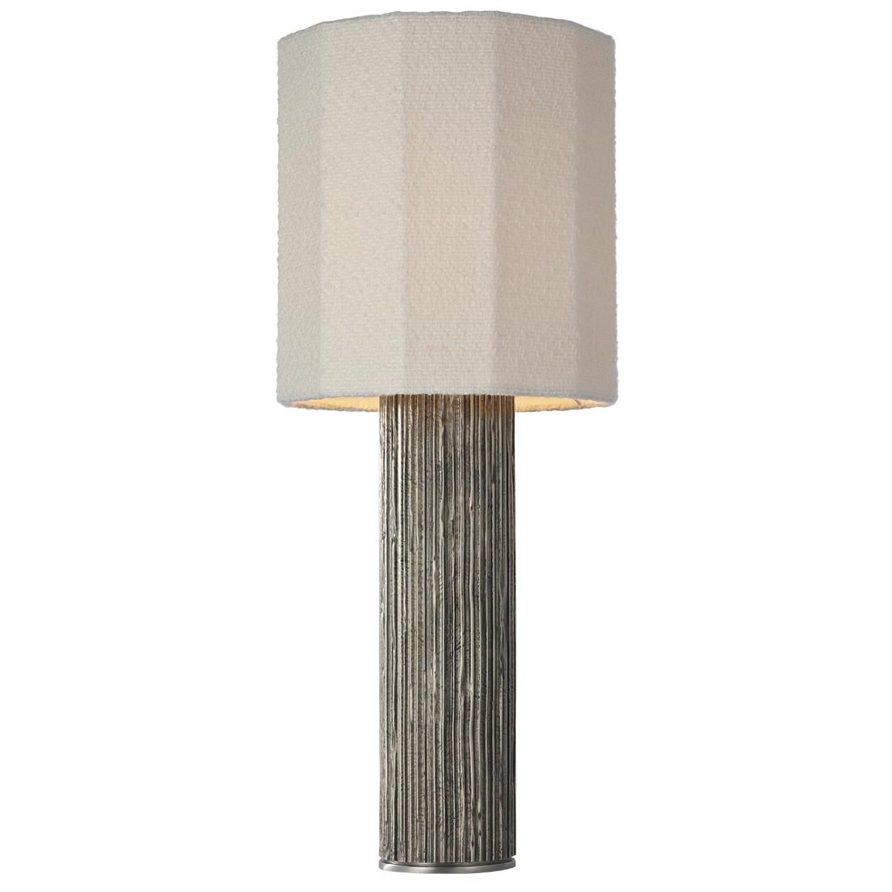 Shown in Ridged Graphite finish and Decorative Boucle shade