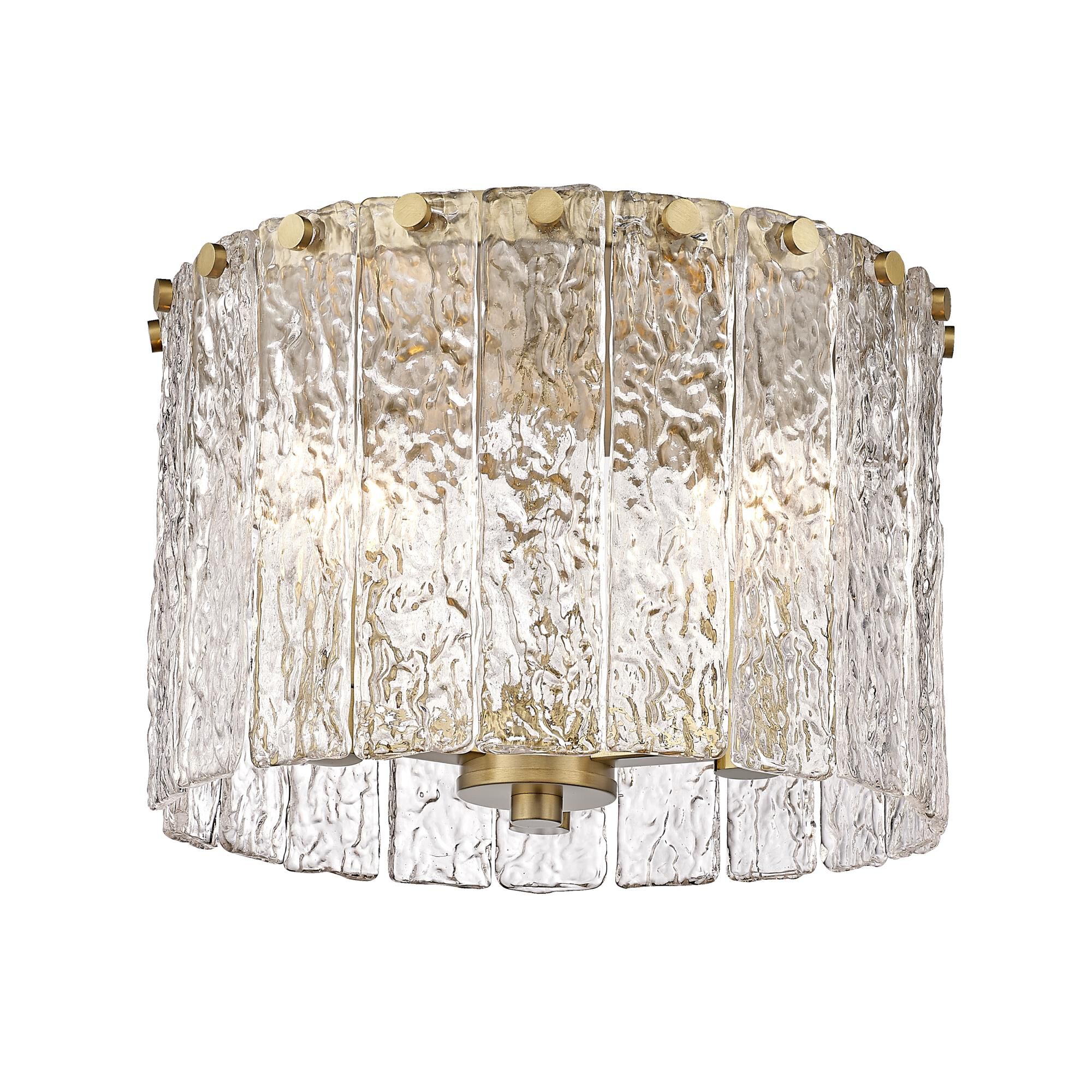 Glacier 12 Inch 3 Light Flush Mount by Z-Lite