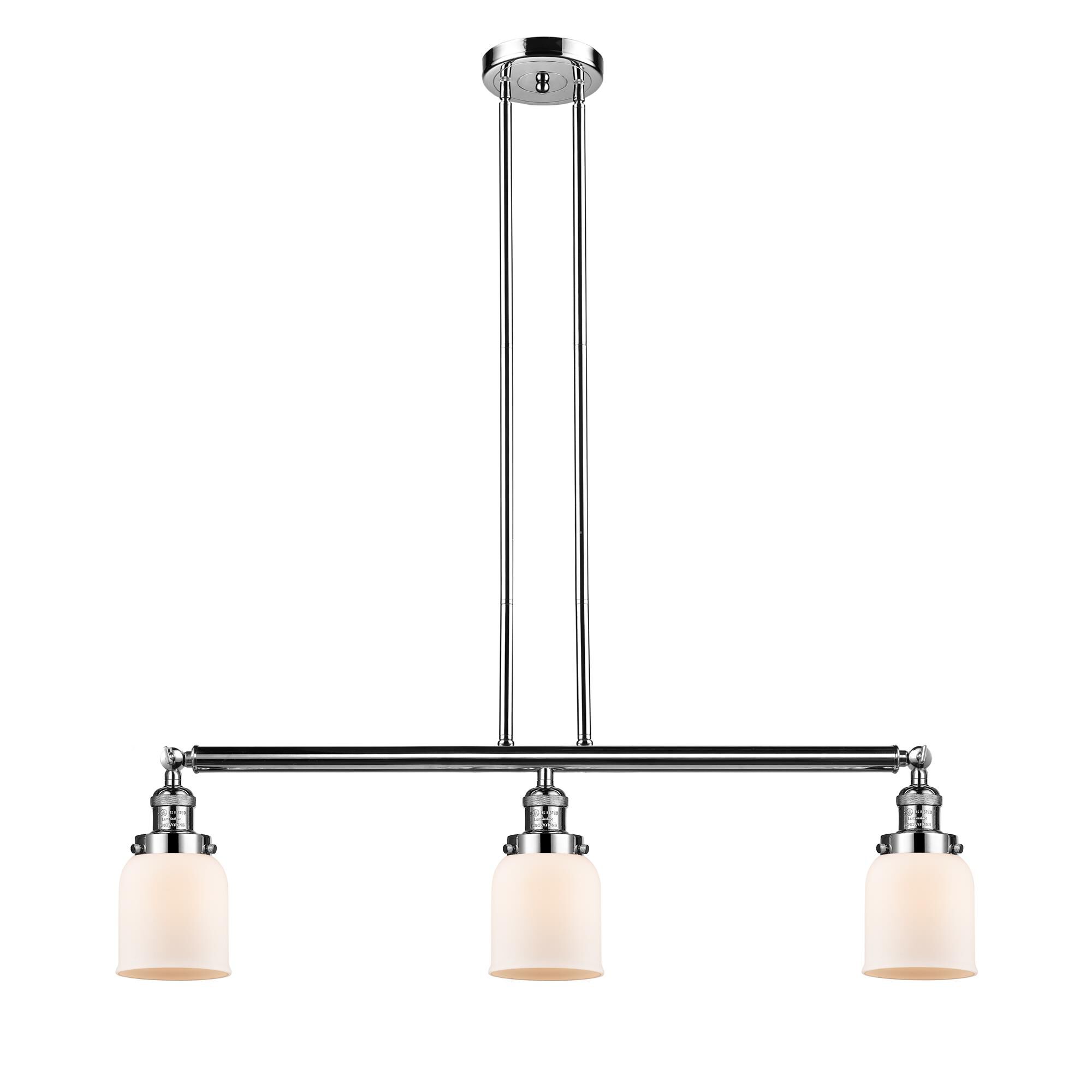 Shown in Polished Nickel finish and Matte White Cased glass