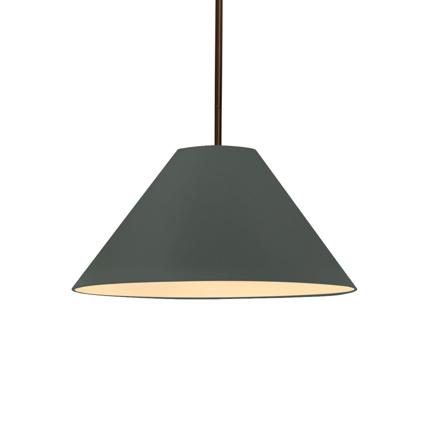 Shown in Dark Bronze finish and Pewter Green shade