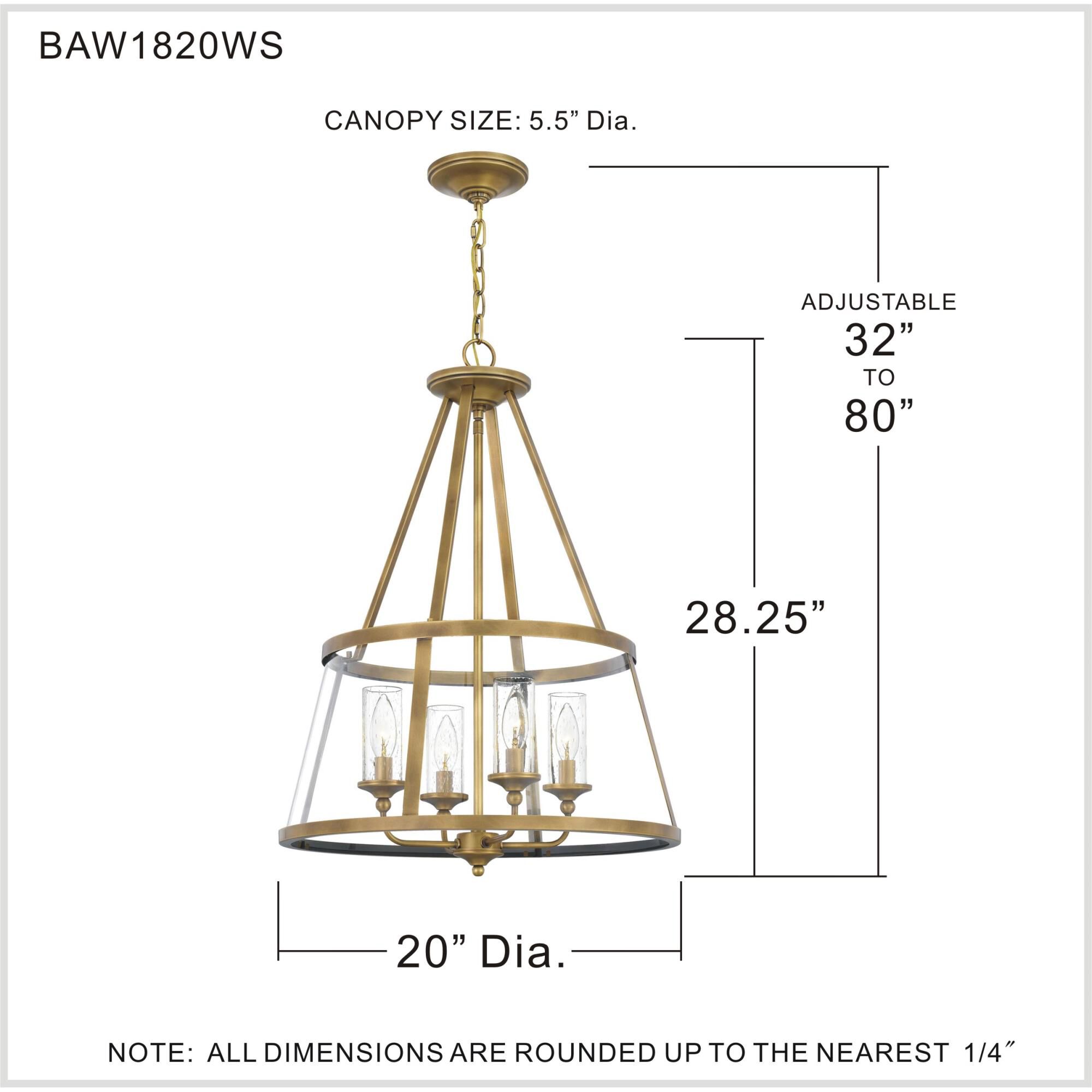 Barlow 20 Inch Large Pendant by Quoizel