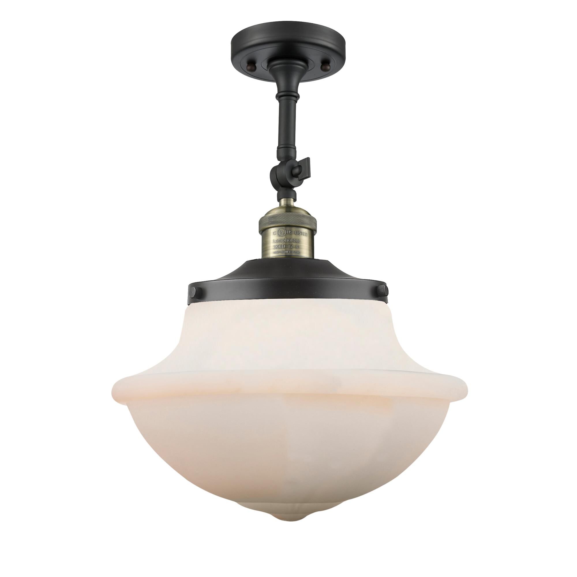 Bruno Marashlian Oxford 12 Inch 1 Light Semi Flush Mount by Innovations Lighting