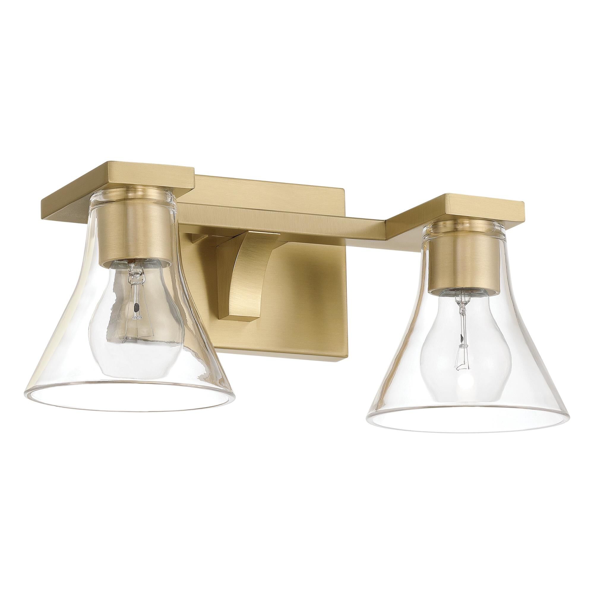 Shown in Champagne Gold finish and Clear glass