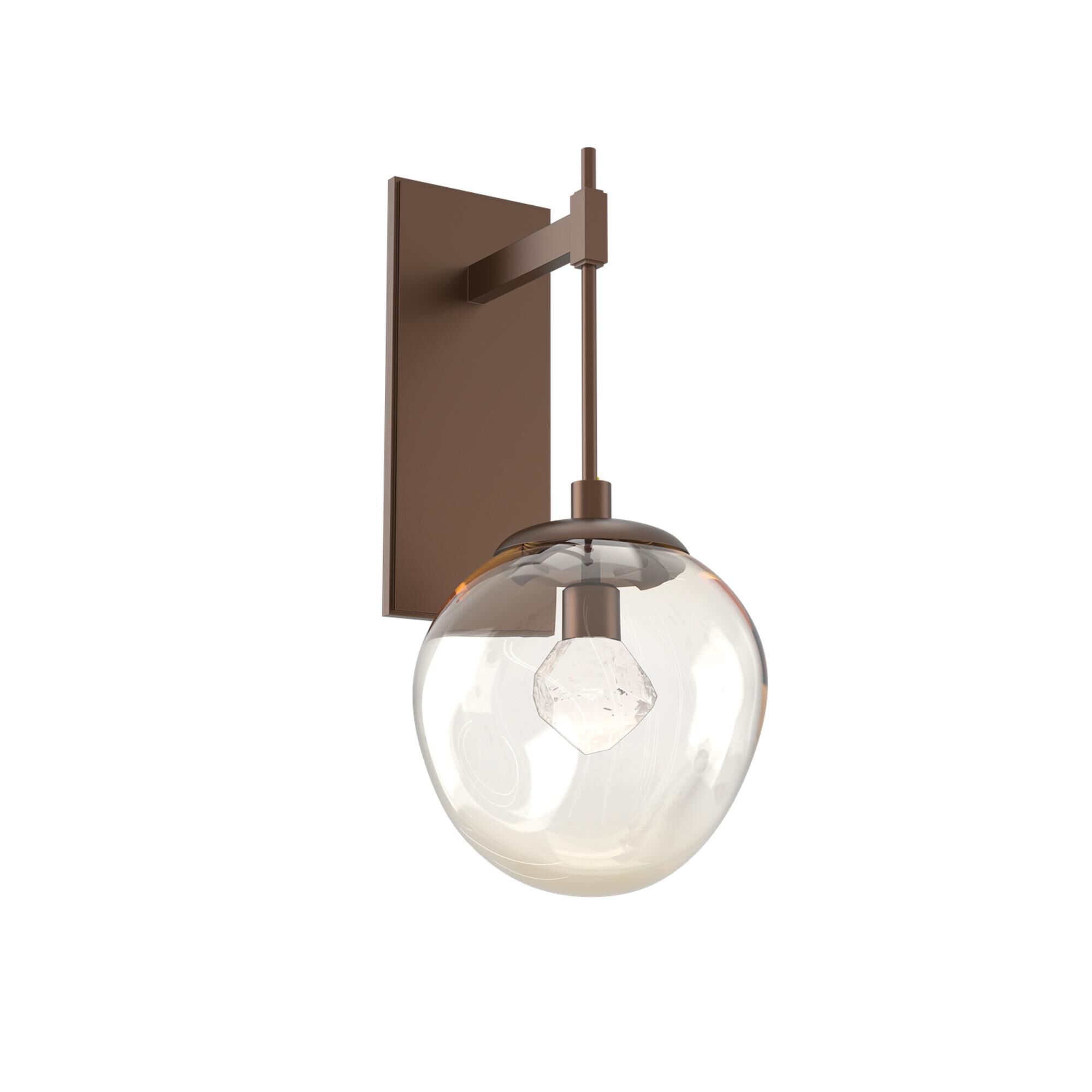 Shown in Burnished Bronze finish and Zircon Inner And Amber Outer glass