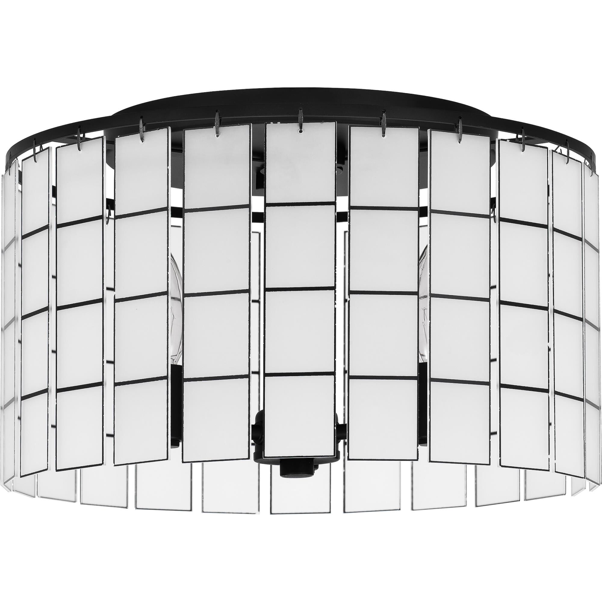 Shown in Matte Black finish and Etched Glass shade