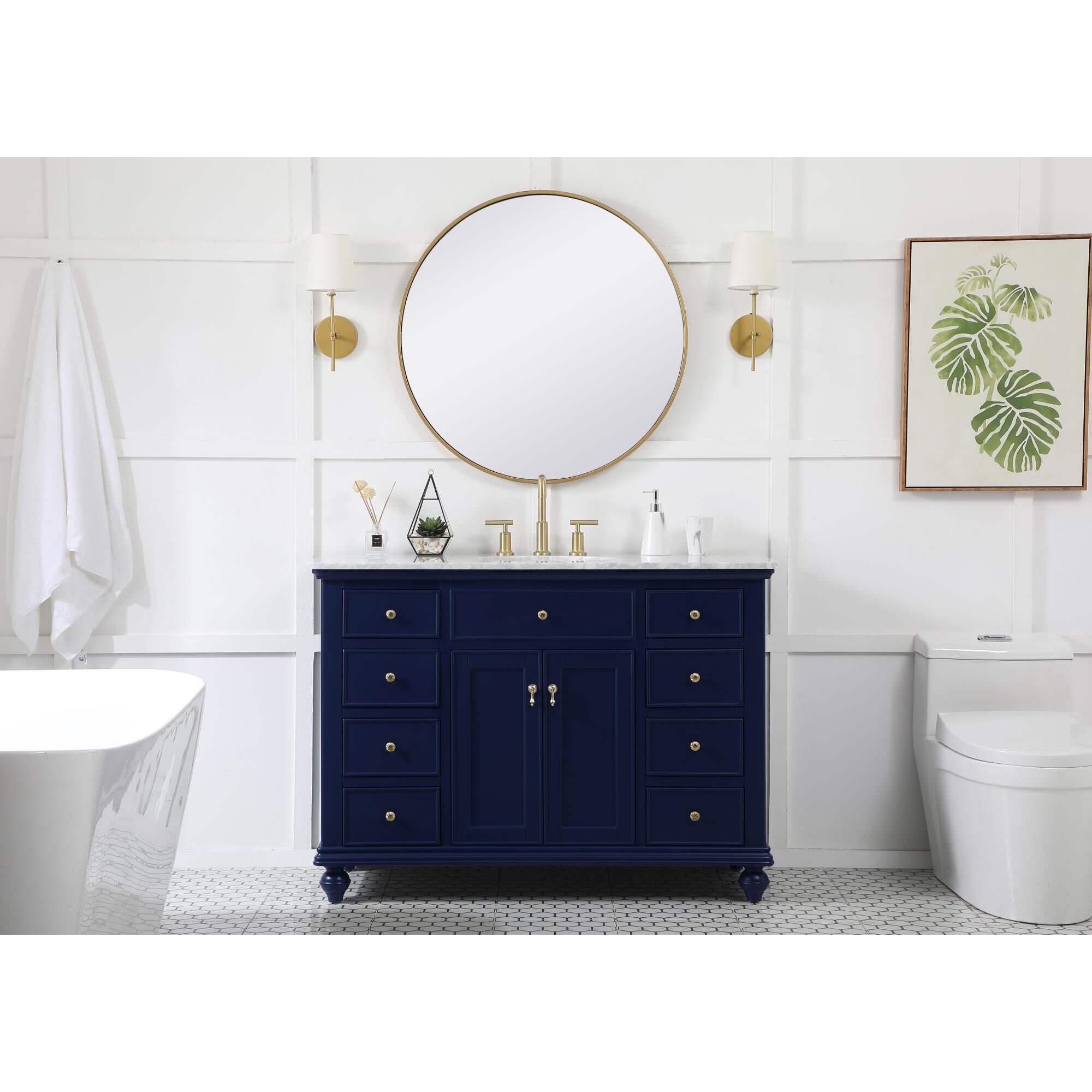 Shown in Blue finish