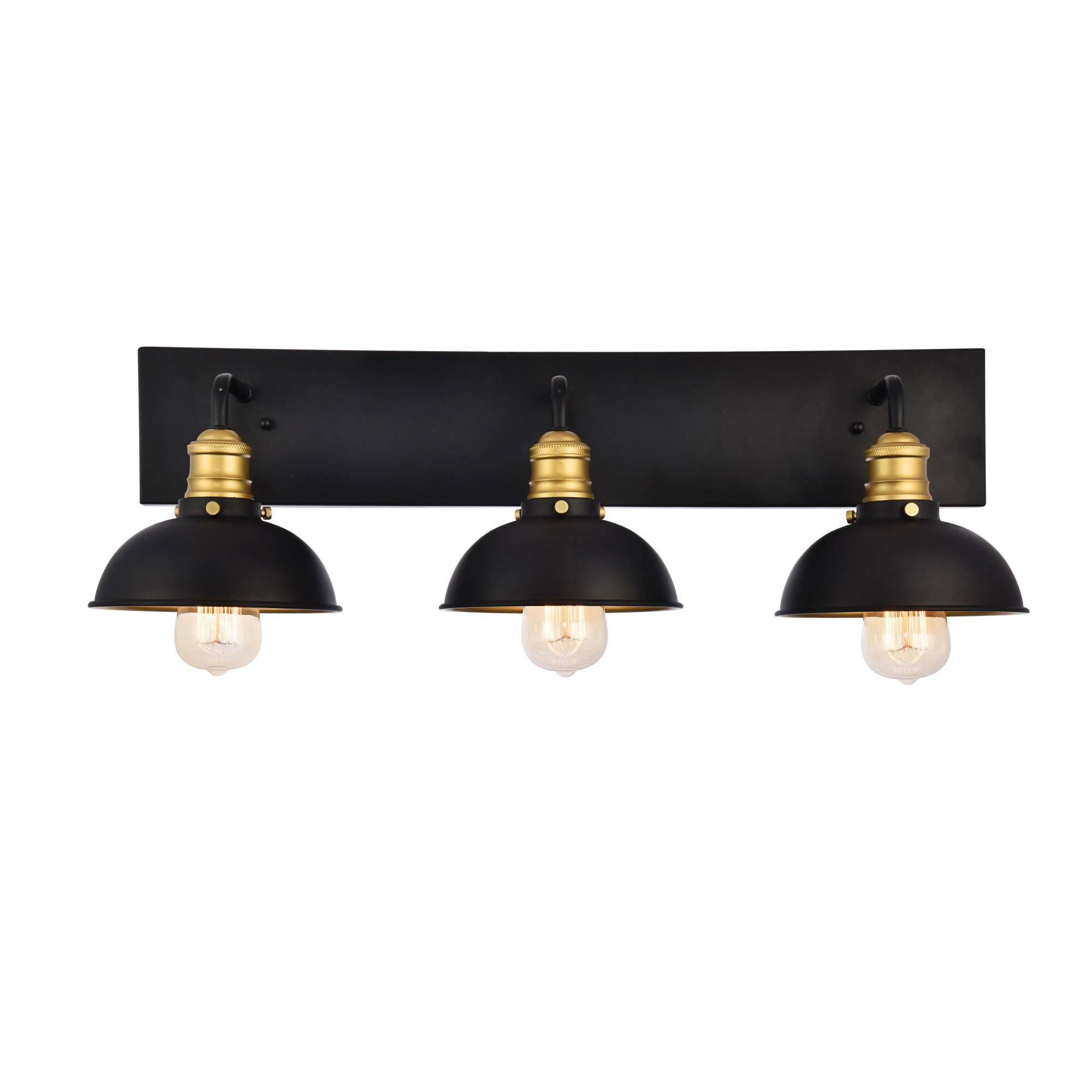 Shown in Black And Brass finish and Black Metal shade
