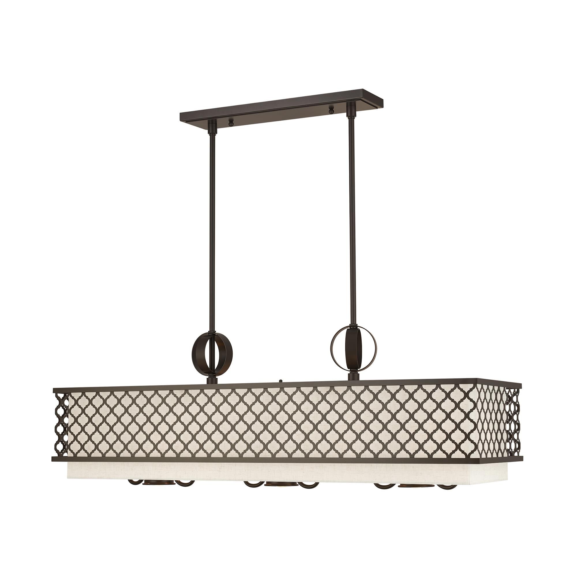 Arabesque 39 Inch 9 Light Linear Suspension Light by Livex Lighting