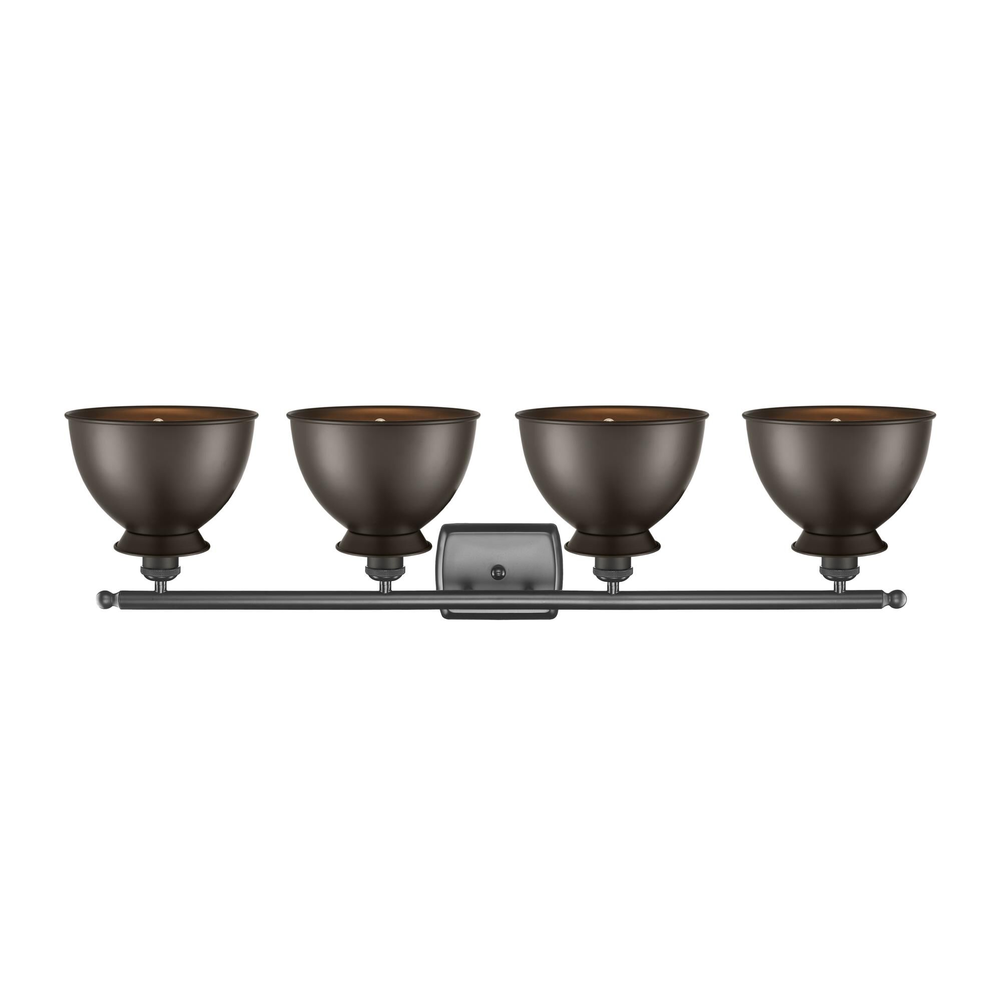 Shown in Oil Rubbed Bronze finish and Oil Rubbed Bronze Adirondack shade