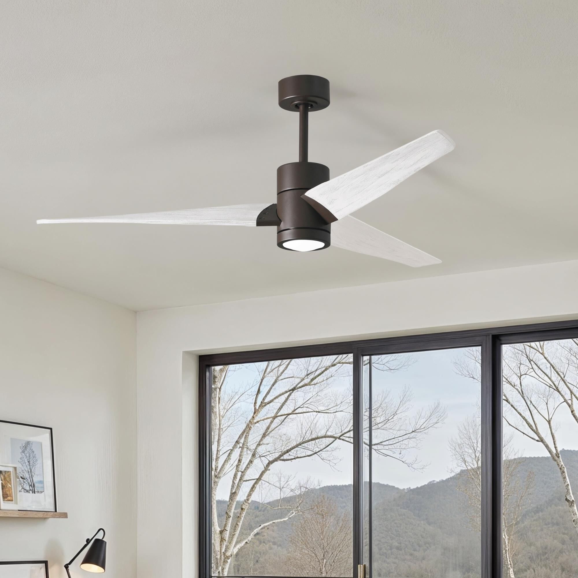 Super Janet 60 Inch Ceiling Fan with Light Kit by Matthews Fan Company