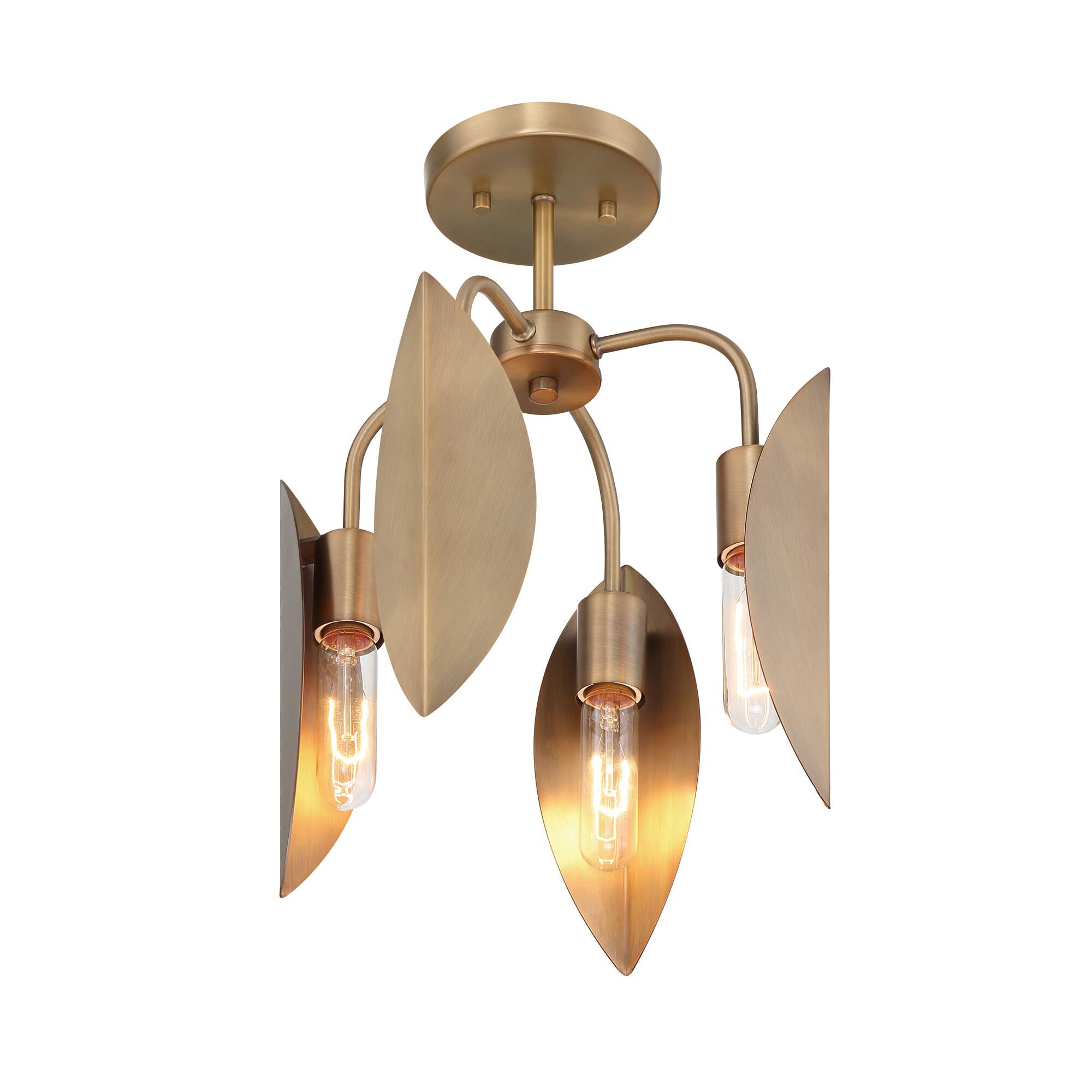 Shown in Old Satin Brass finish and Metal shade
