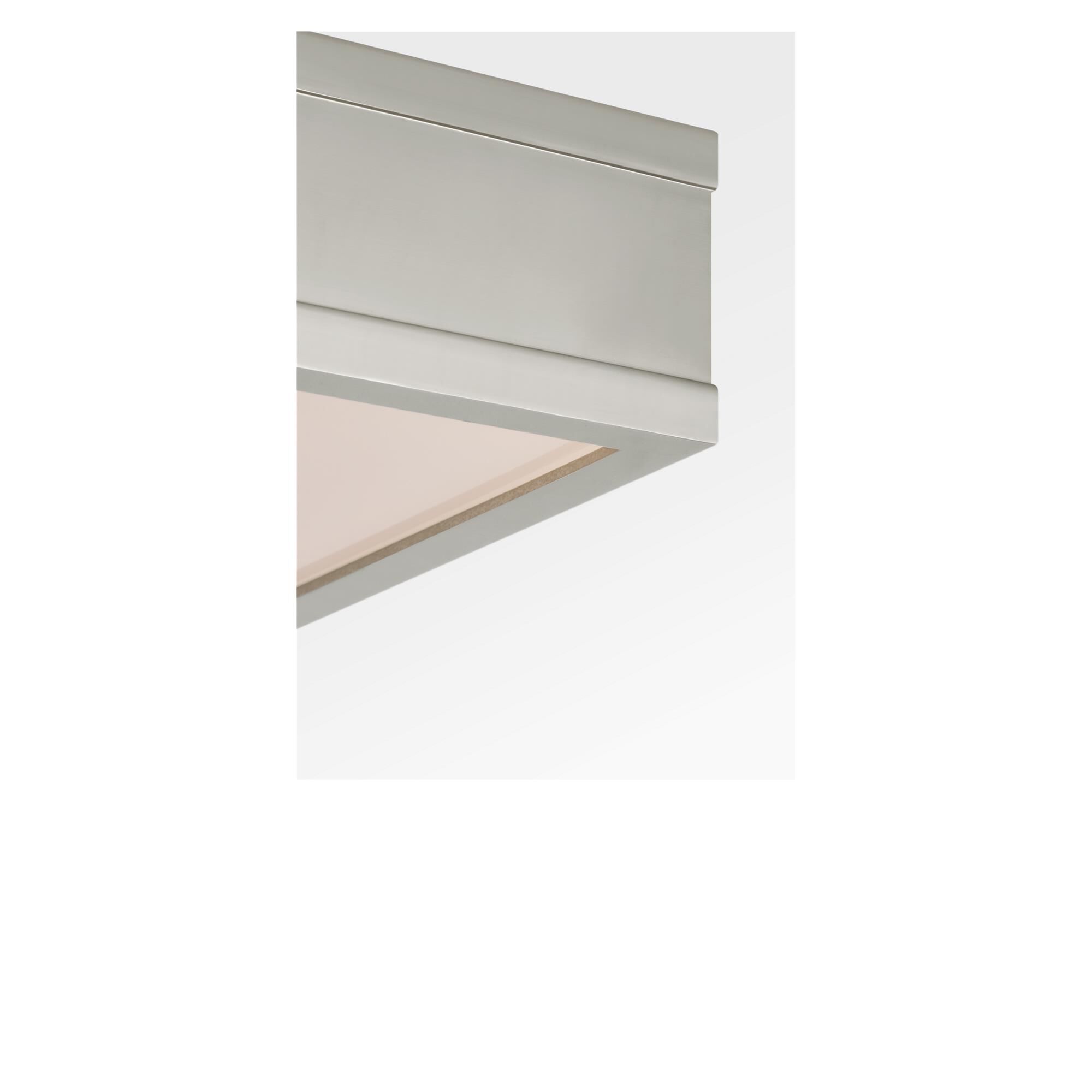 Shown in Polished Nickel finish and White glass