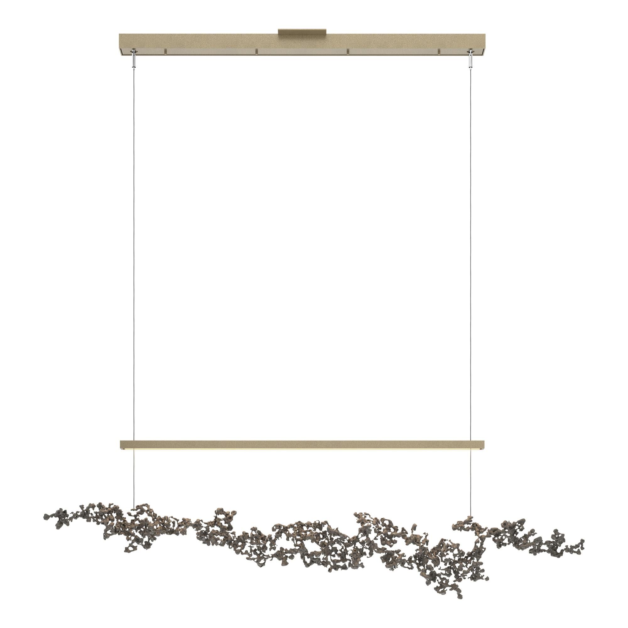 Shown in Soft Gold finish and Dark Smoke Aluminum shade