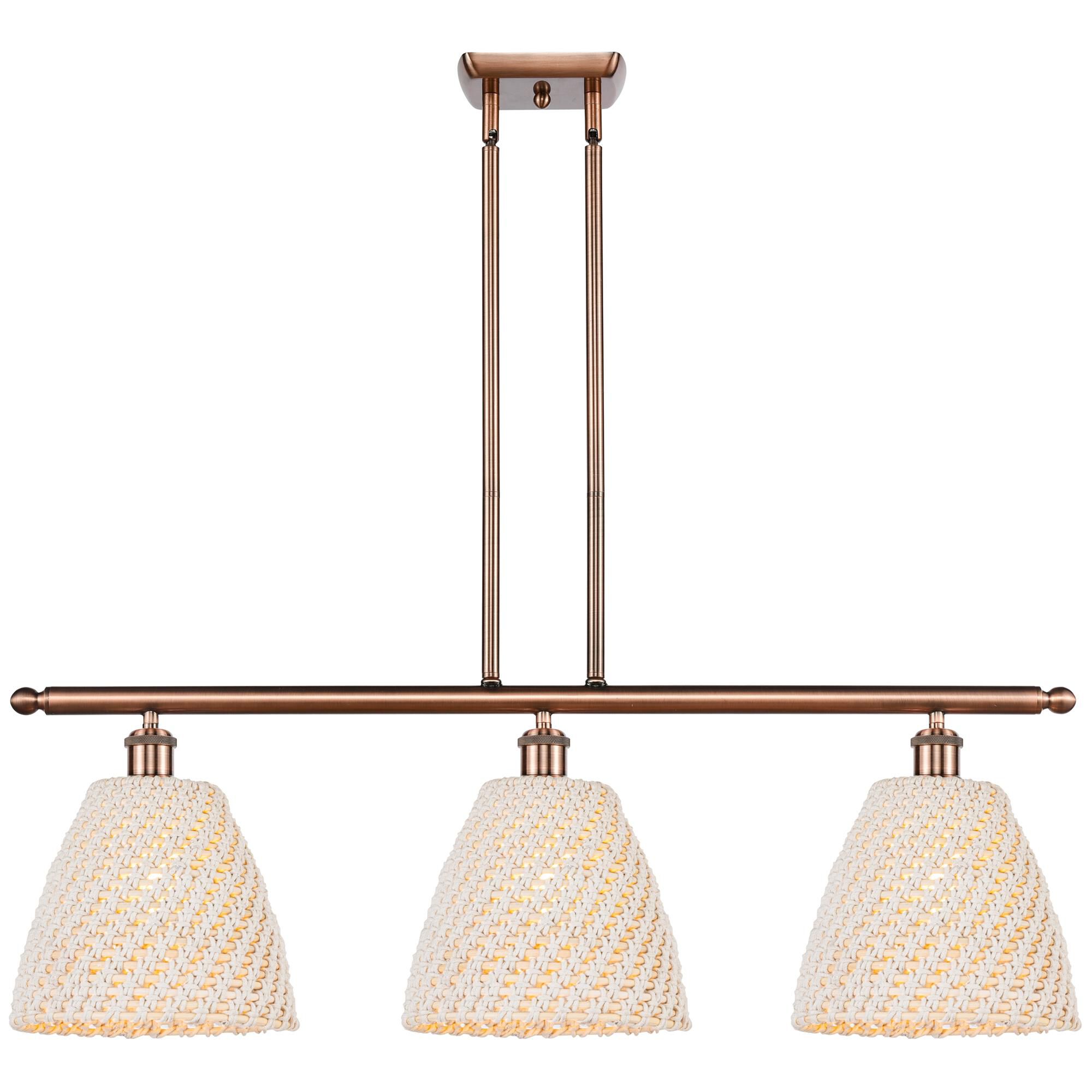 Shown in Antique Copper finish and Natural shade