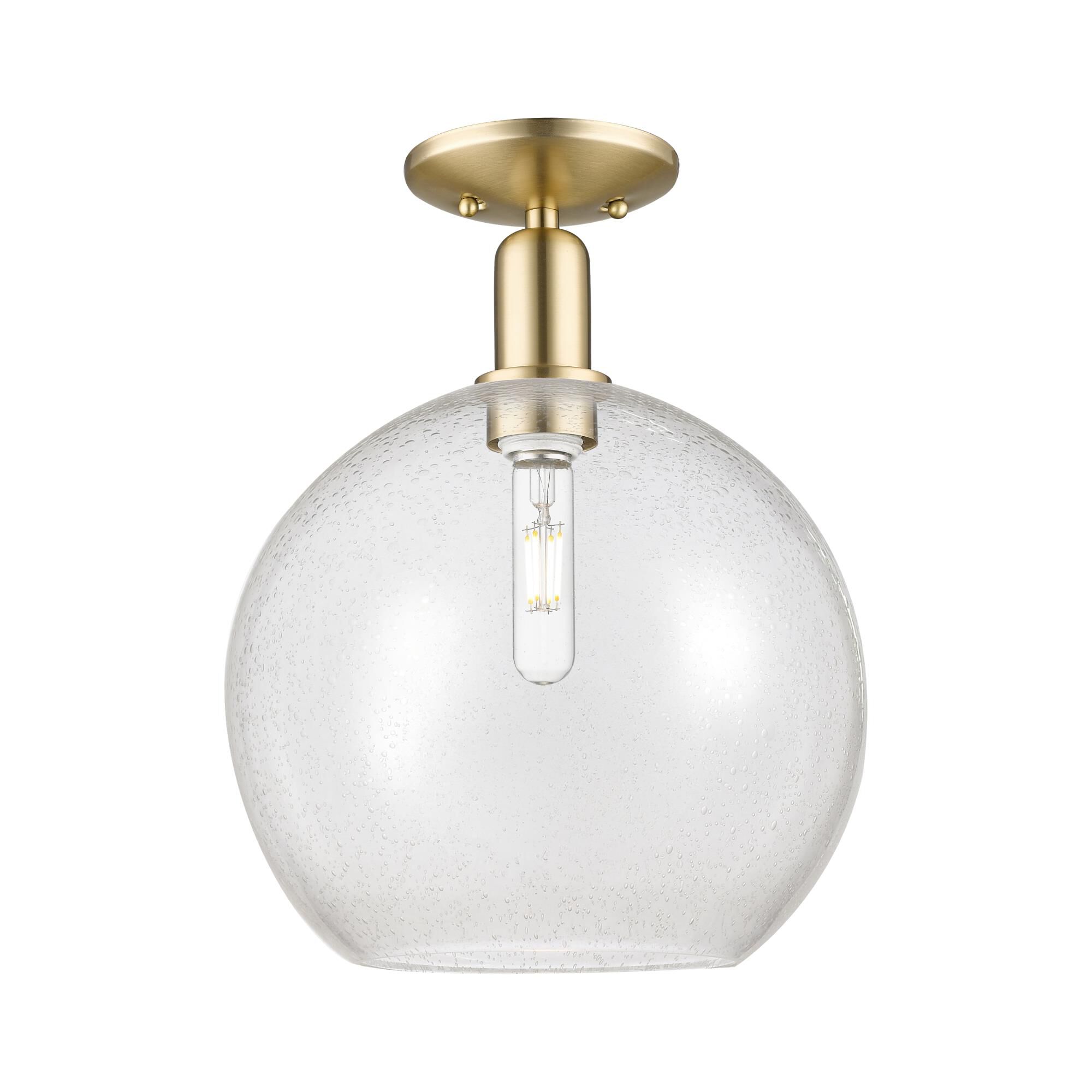 Shown in Champagne Bronze finish and Seedy glass