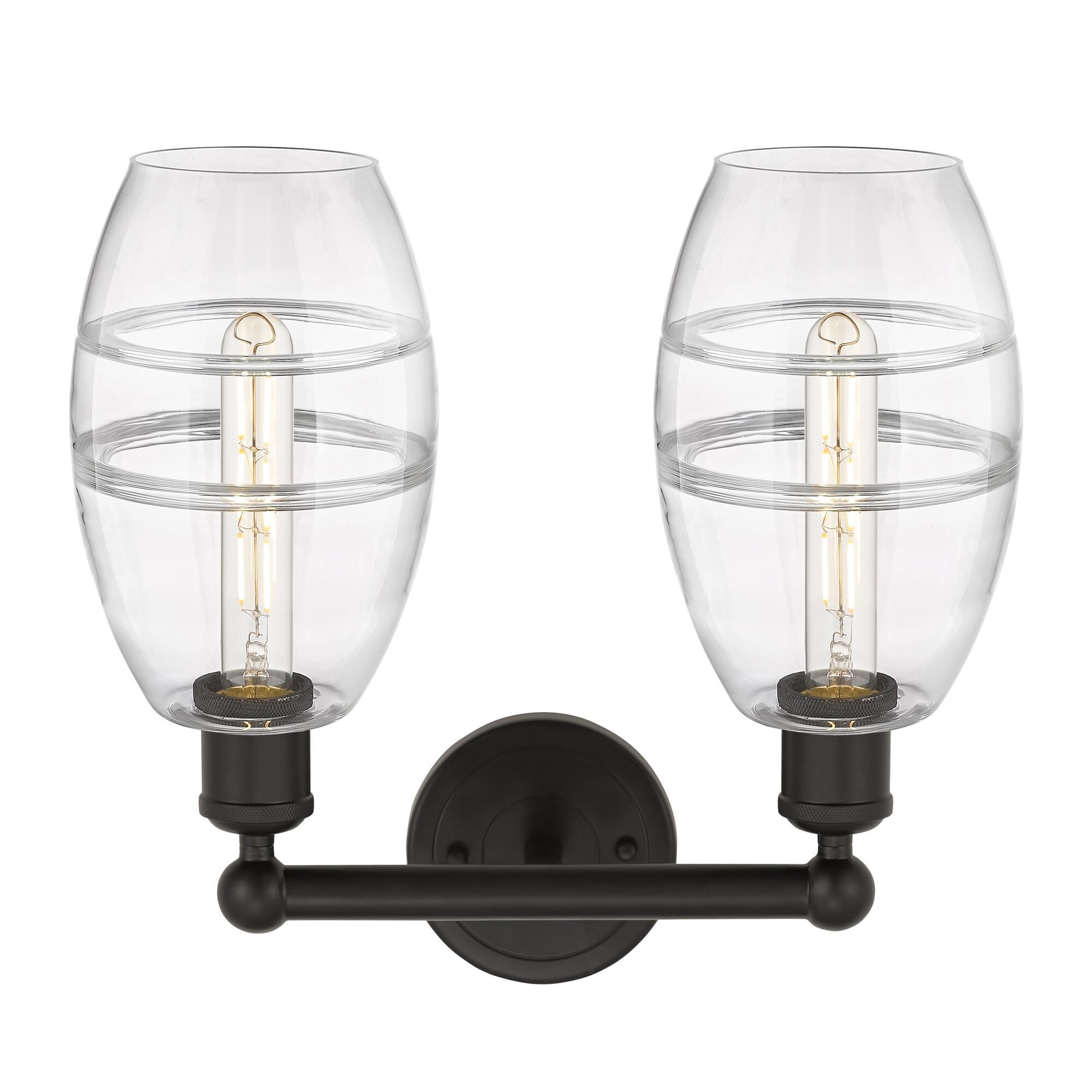 Shown in Oil Rubbed Bronze finish and Clear glass