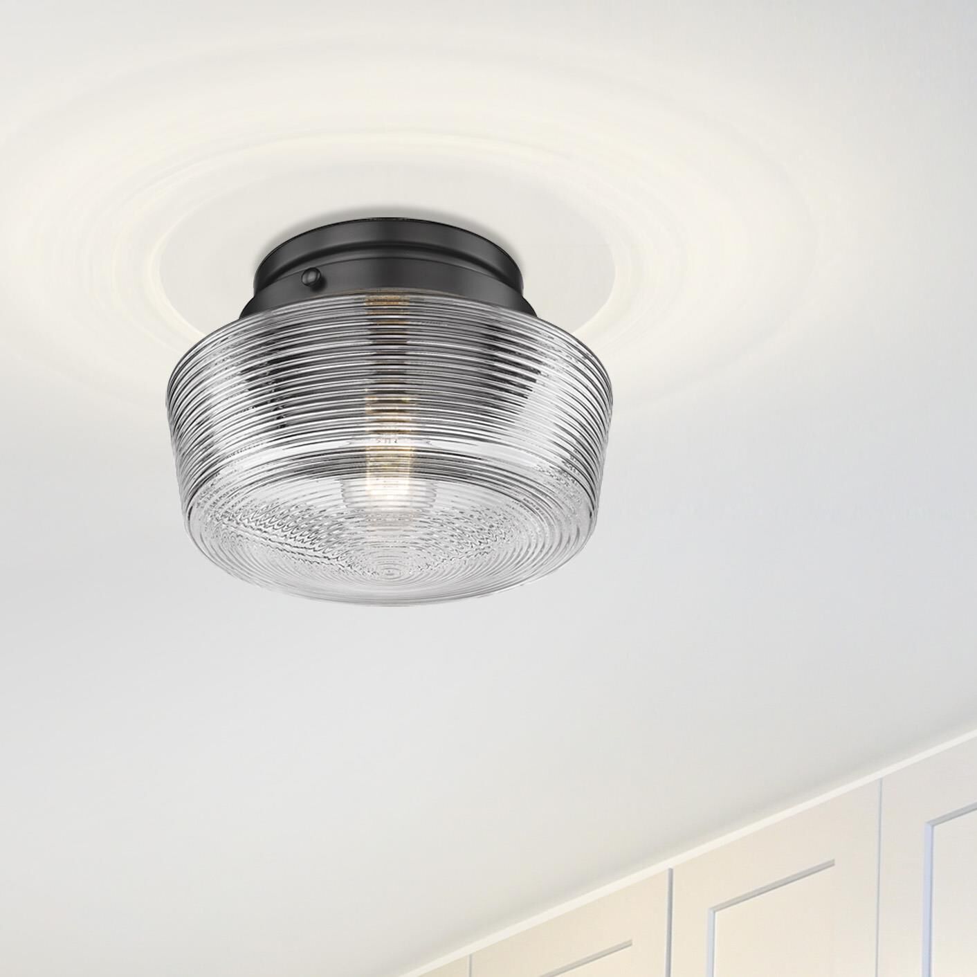 Holloway 11 Inch Flush Mount by Golden Lighting