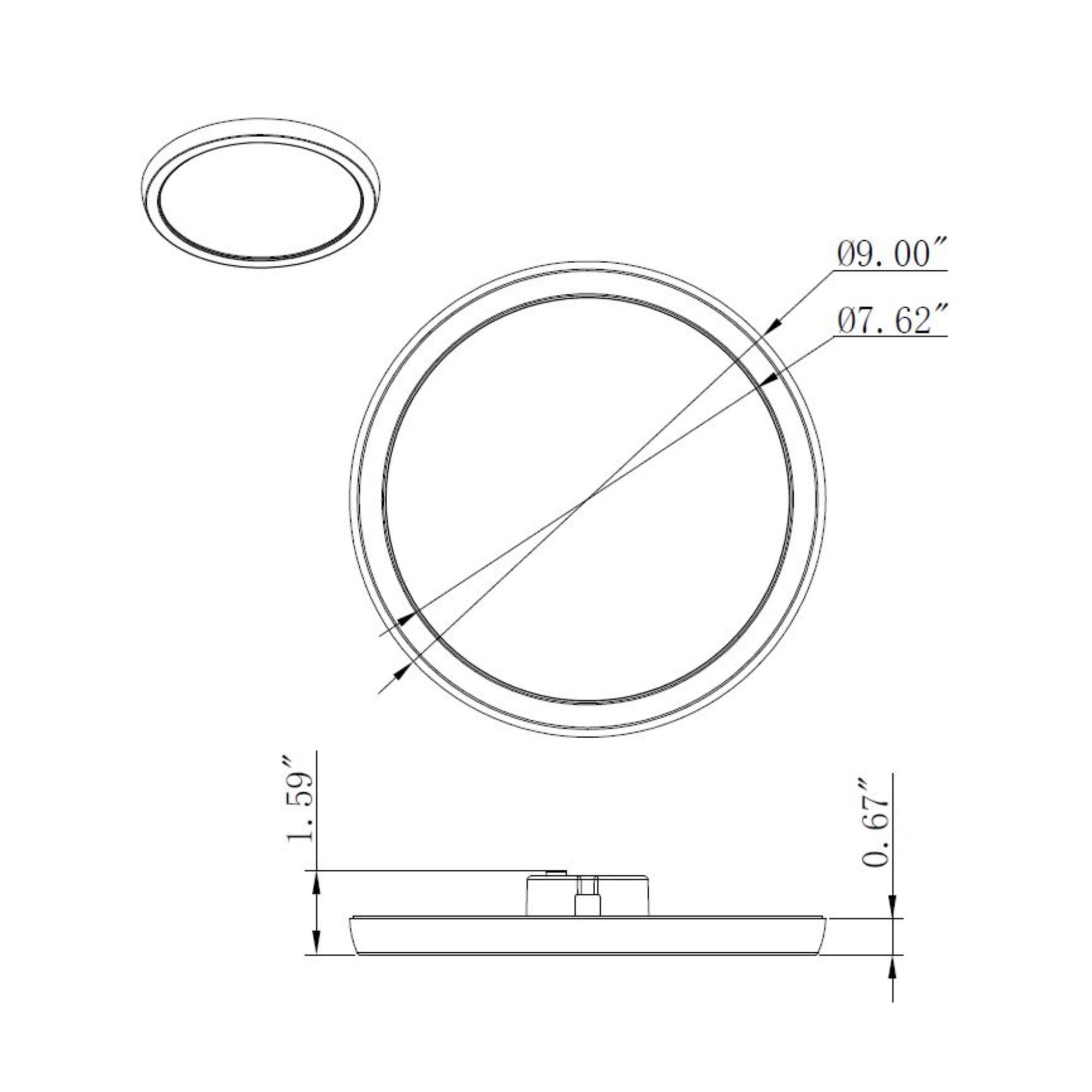 Blink Pro 9 Inch 1 Light LED Flush Mount,
