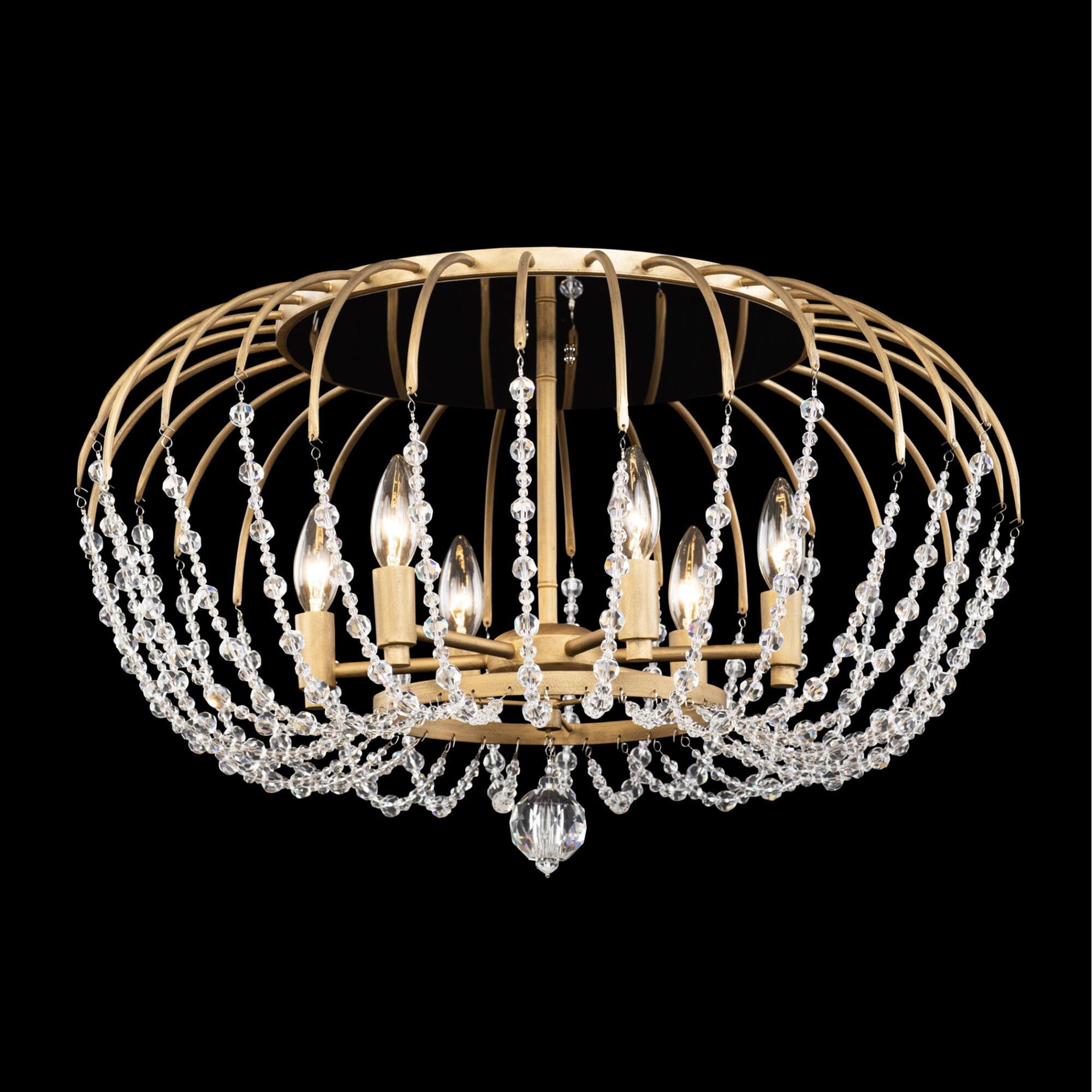 Voliere 24 Inch 6 Light Semi Flush Mount by Varaluz
